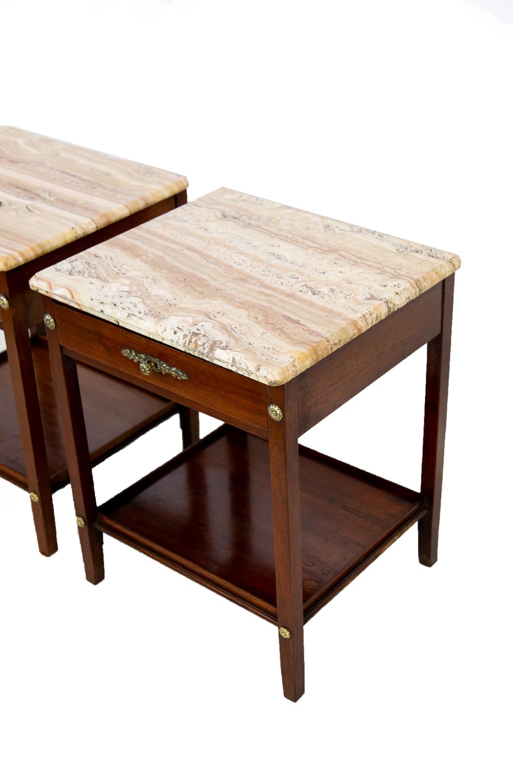 marble top end tables