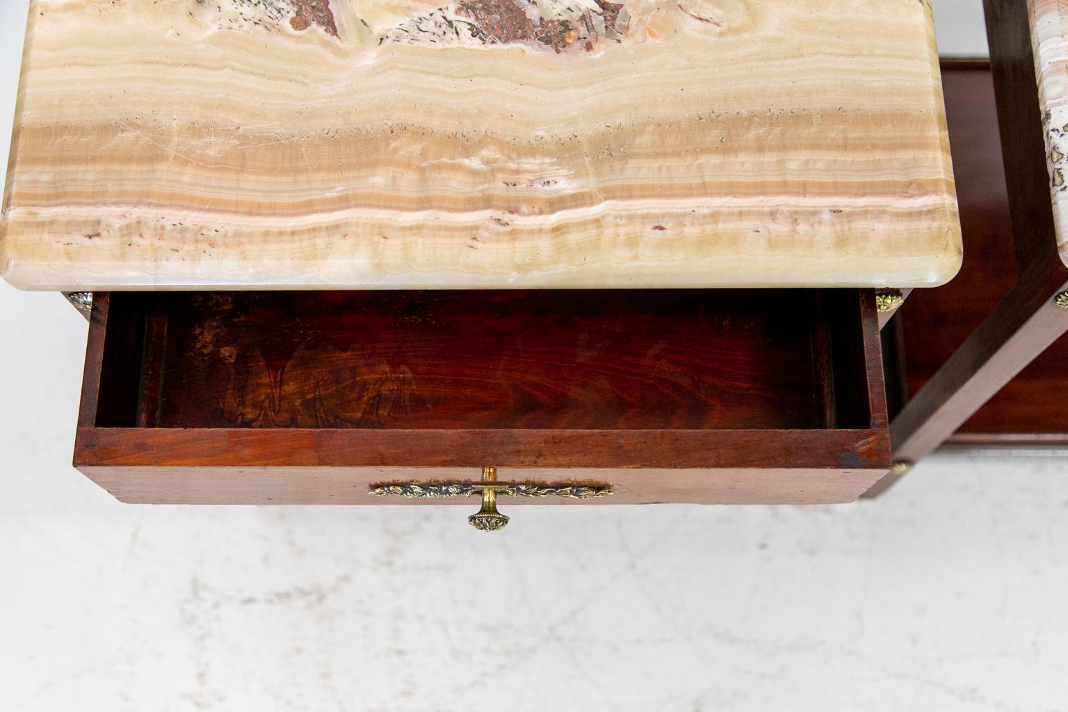 end tables with marble tops