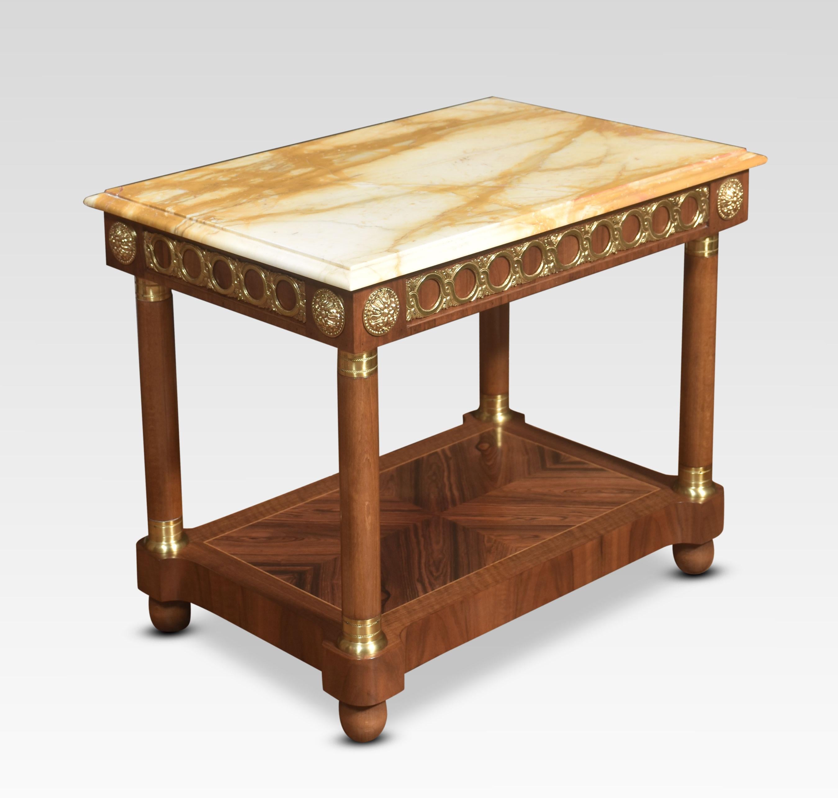 British  Pair of marble top side tables For Sale
