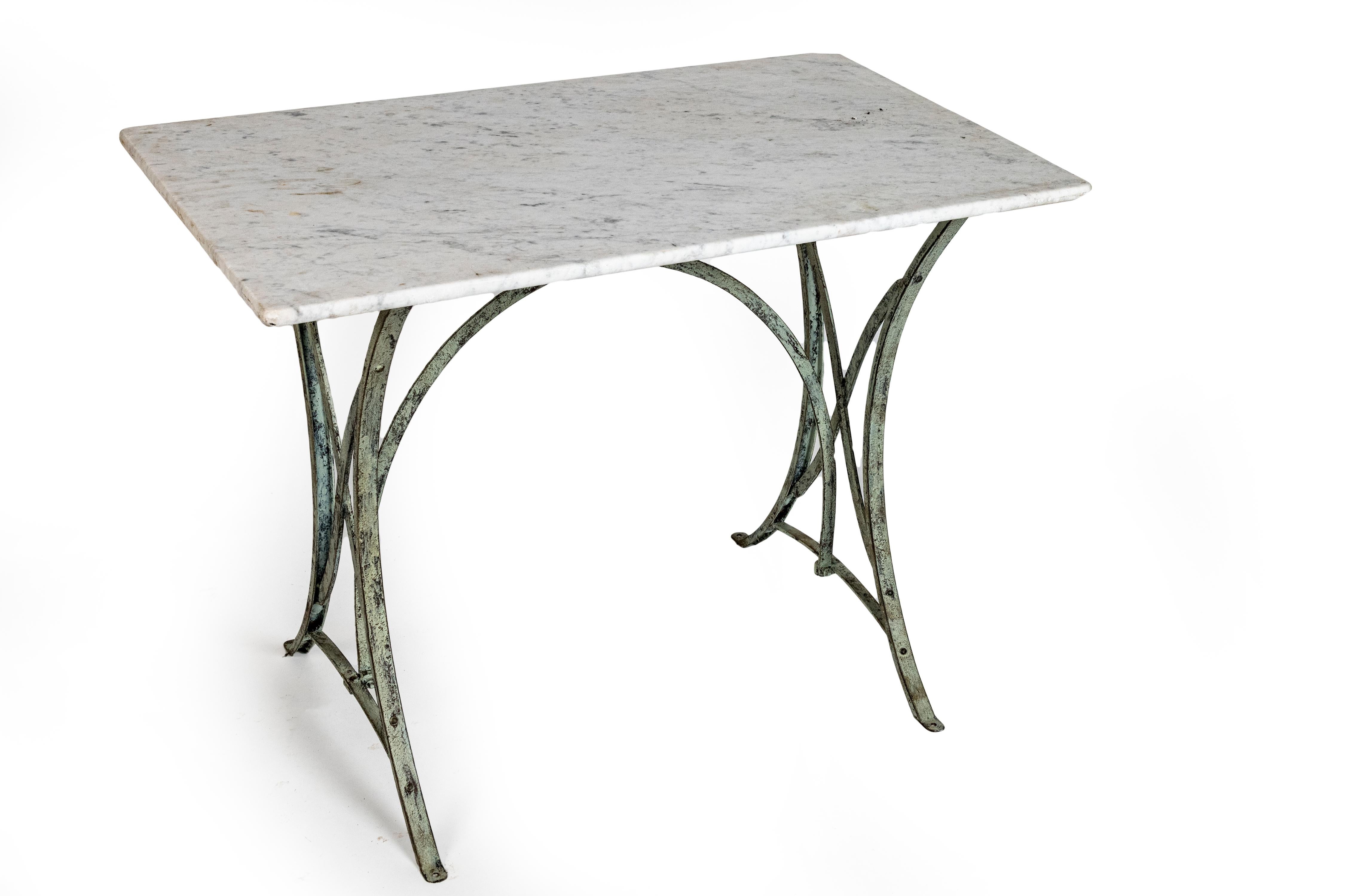 Pair of Marble Topped Conservatory Table sold separately, inside or outside use. For Sale 4