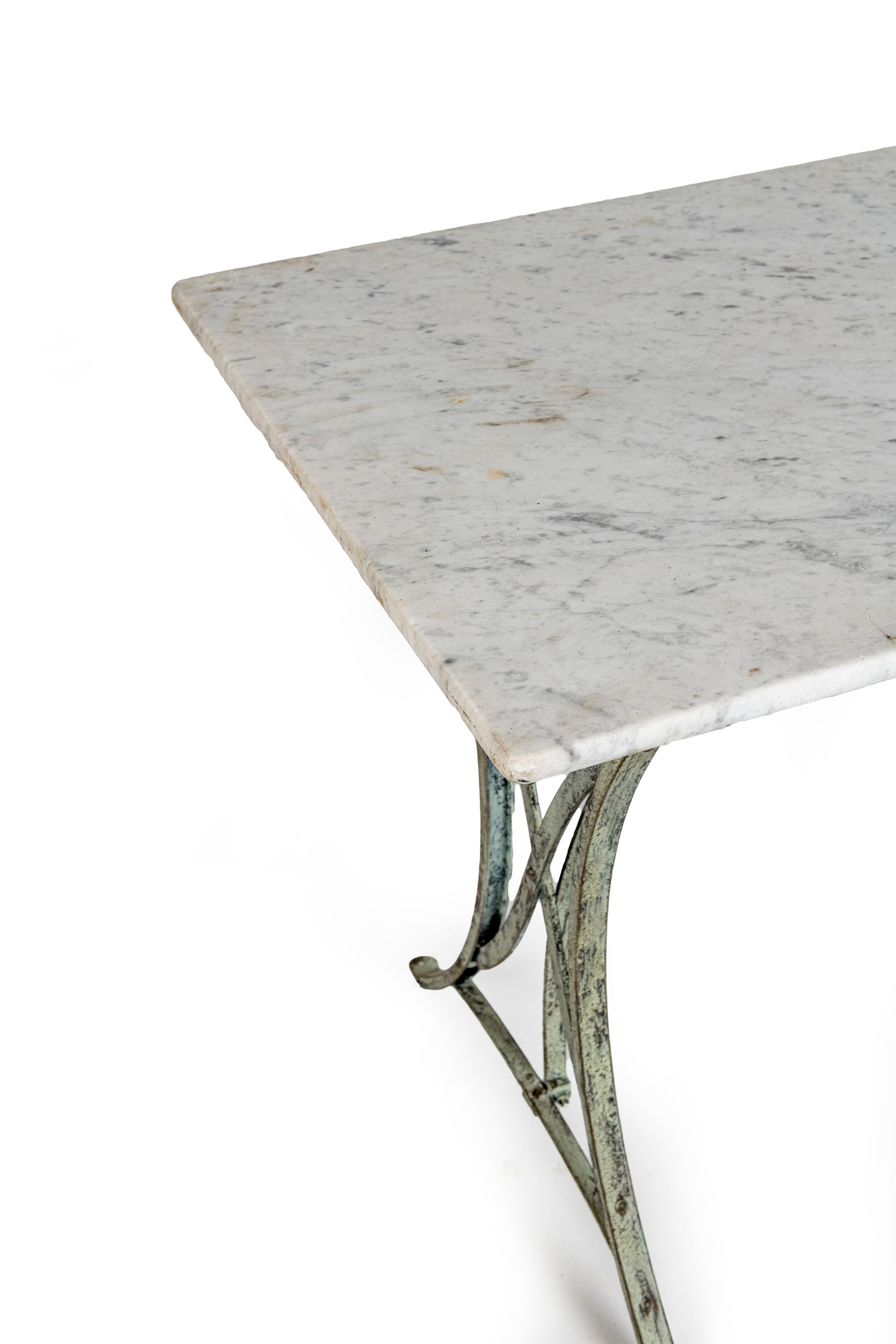 Pair of Marble Topped Conservatory Table sold separately, inside or outside use. For Sale 6