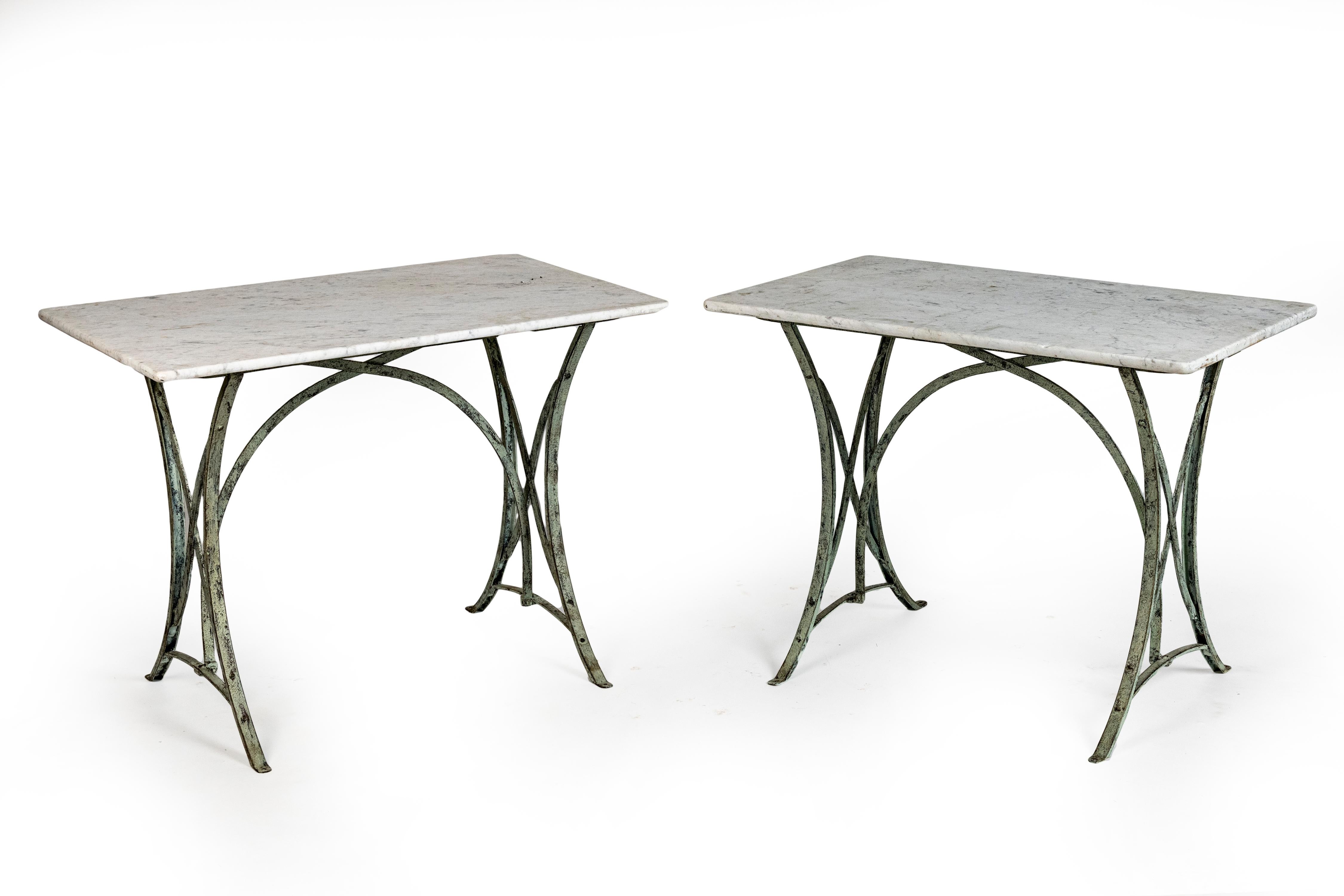 Pair of Marble Topped Conservatory Table sold separately, inside or outside use. For Sale 7