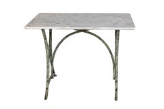 Pair of Marble Topped Conservatory Table sold separately, inside or outside use.