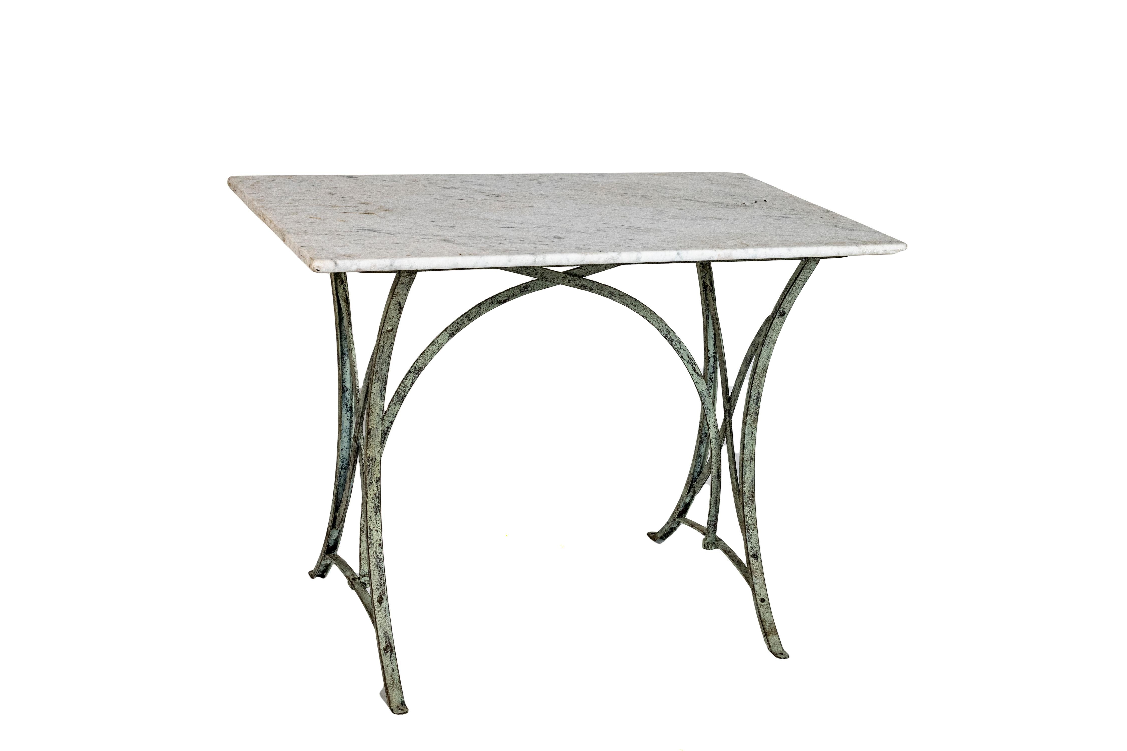 Pair of Marble Topped Conservatory Table sold separately, inside or outside use. For Sale 3