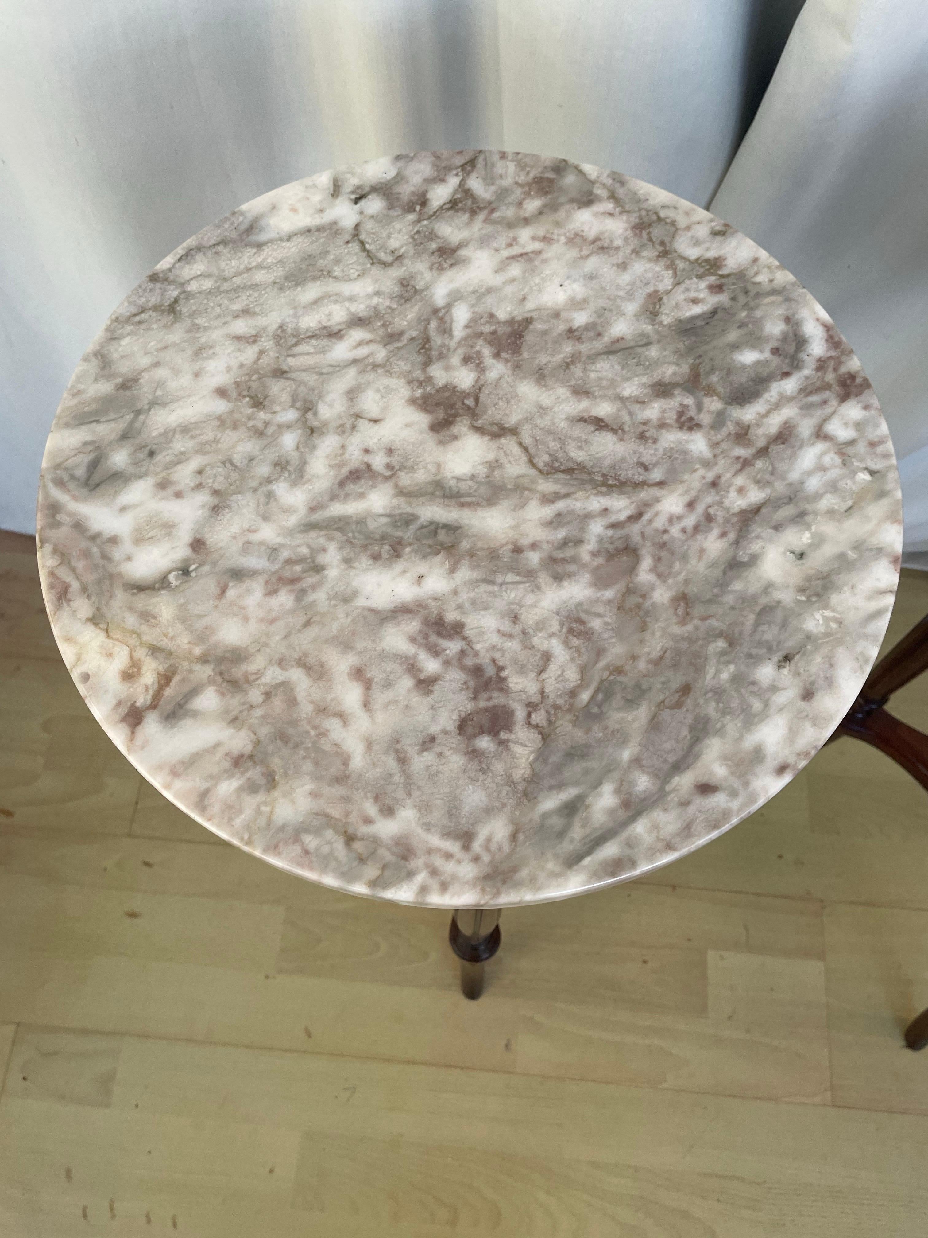 Pair of marble topped side tables France c1900s For Sale 5