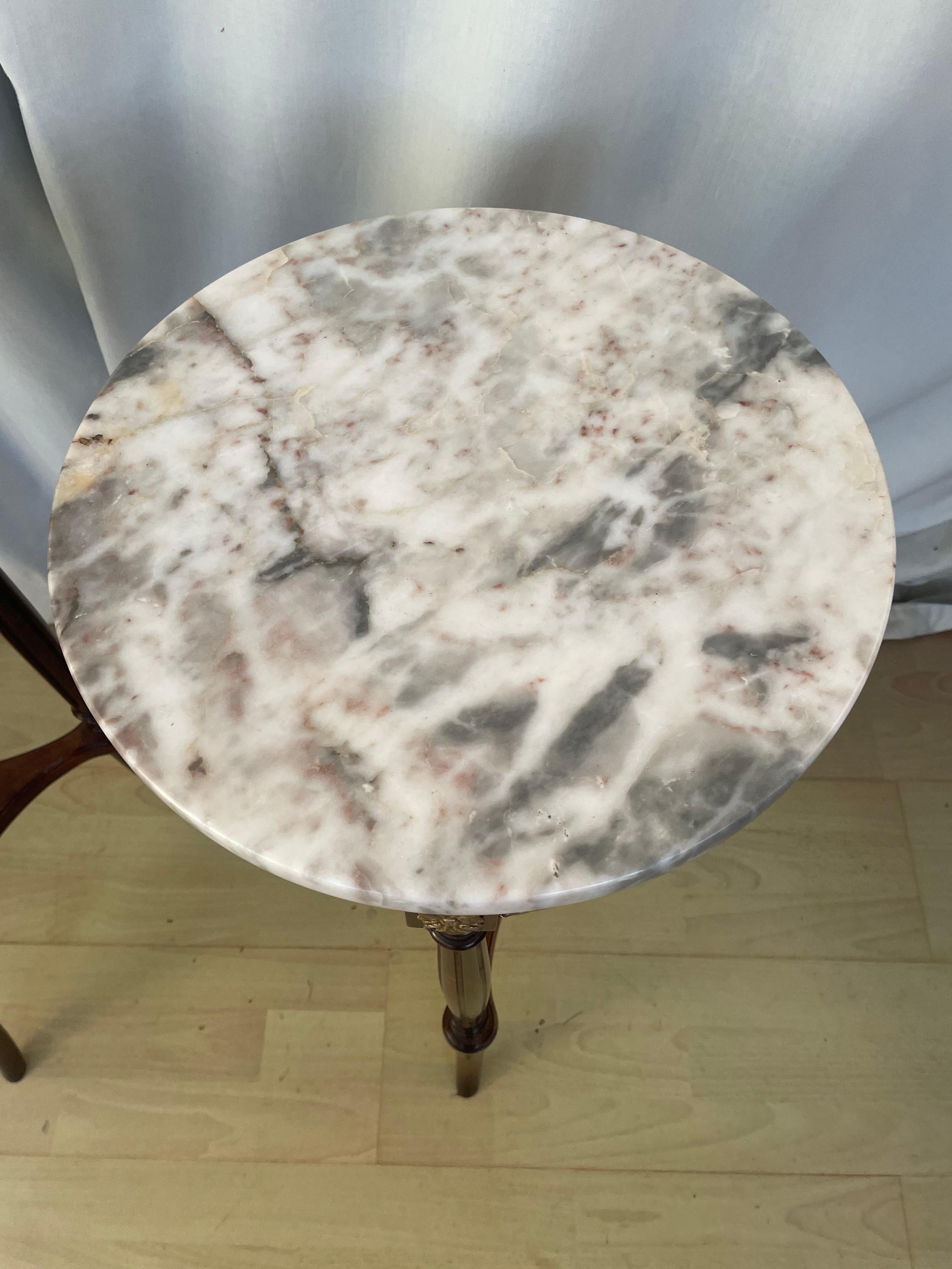 Pair of marble topped side tables France c1900s For Sale 2