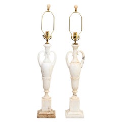 Pair of Marble Vase Lamps