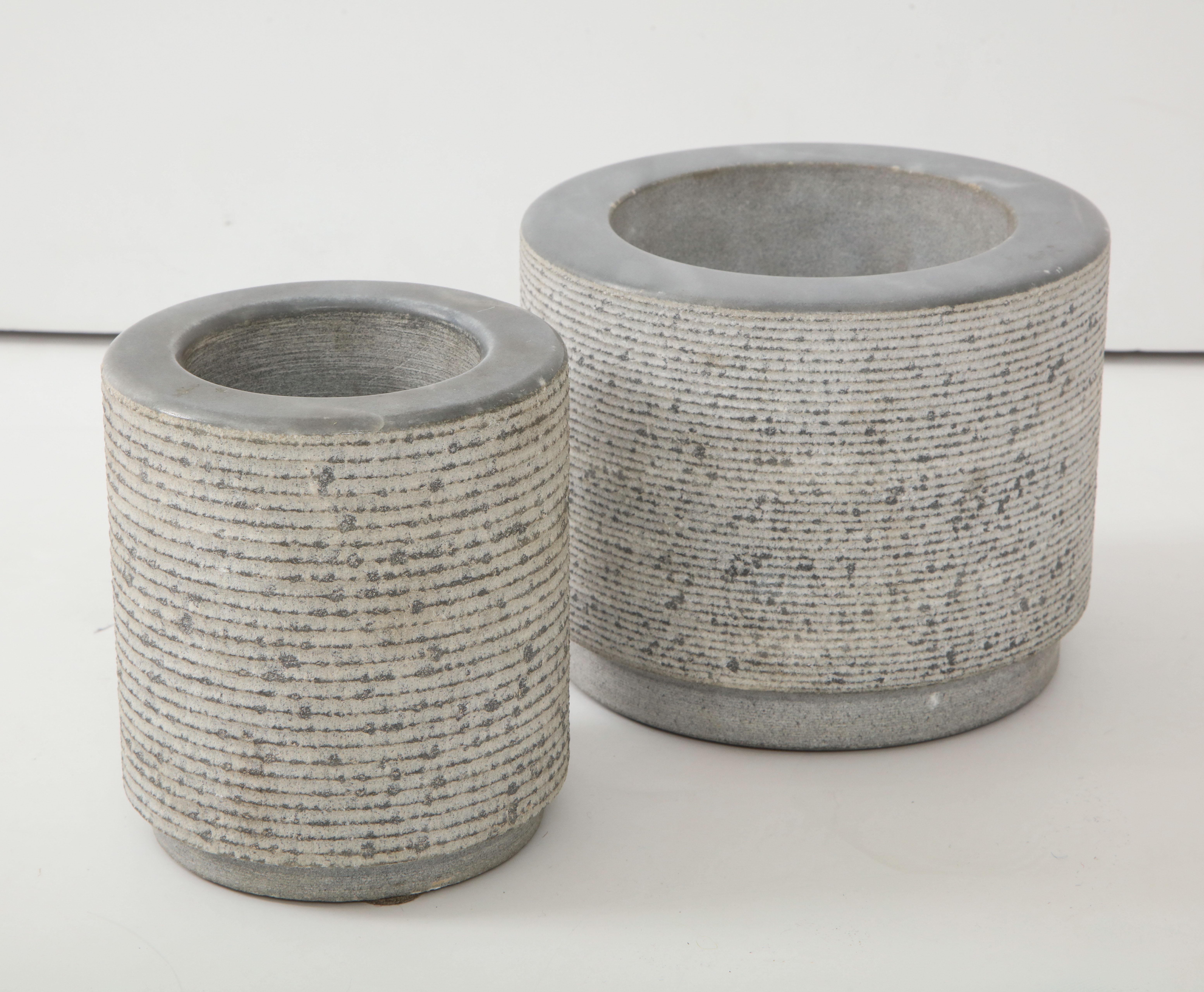 Pair of Marble Vases by Giuliani Lazzotti, Castigliani Turin, Italy, 1980s 1