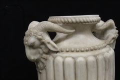 Pair of marble vases h 78 cm