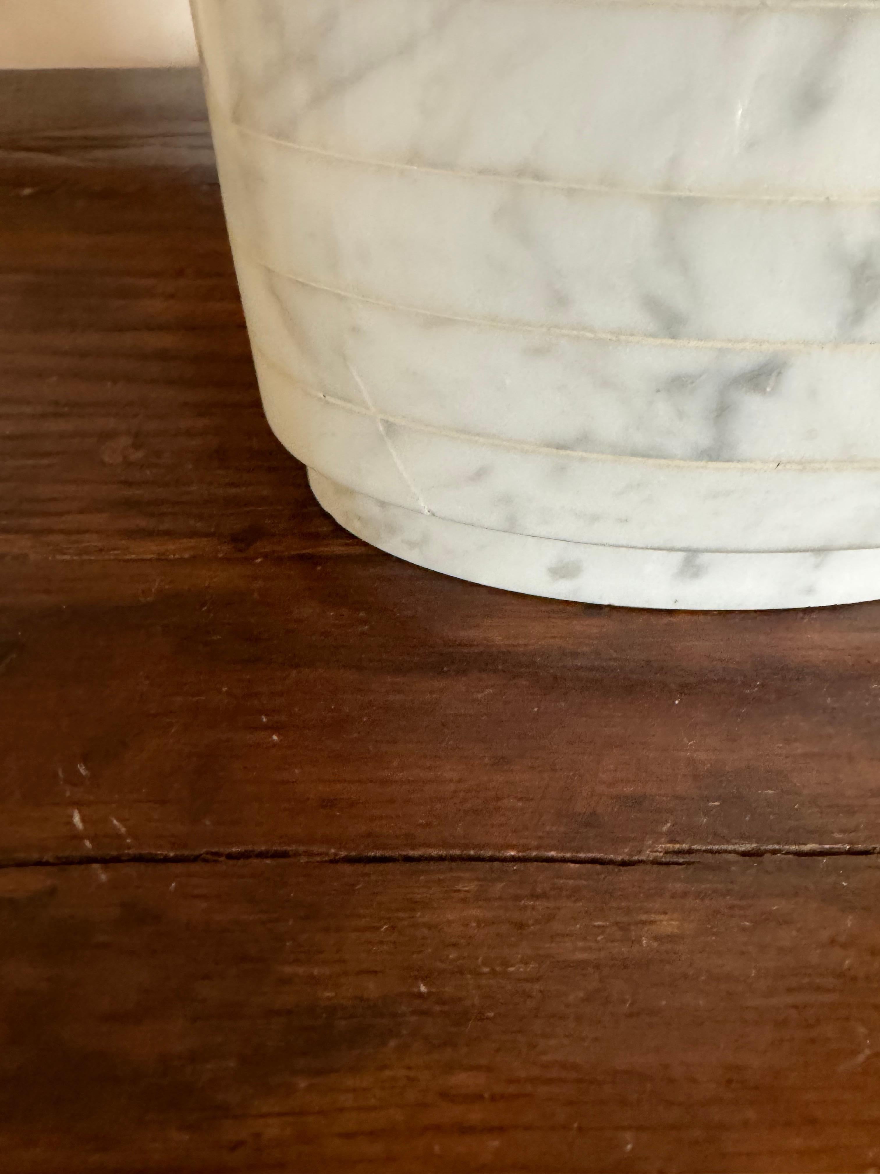 Marbre de Carrare Paire de lampes de table Vera Fabre