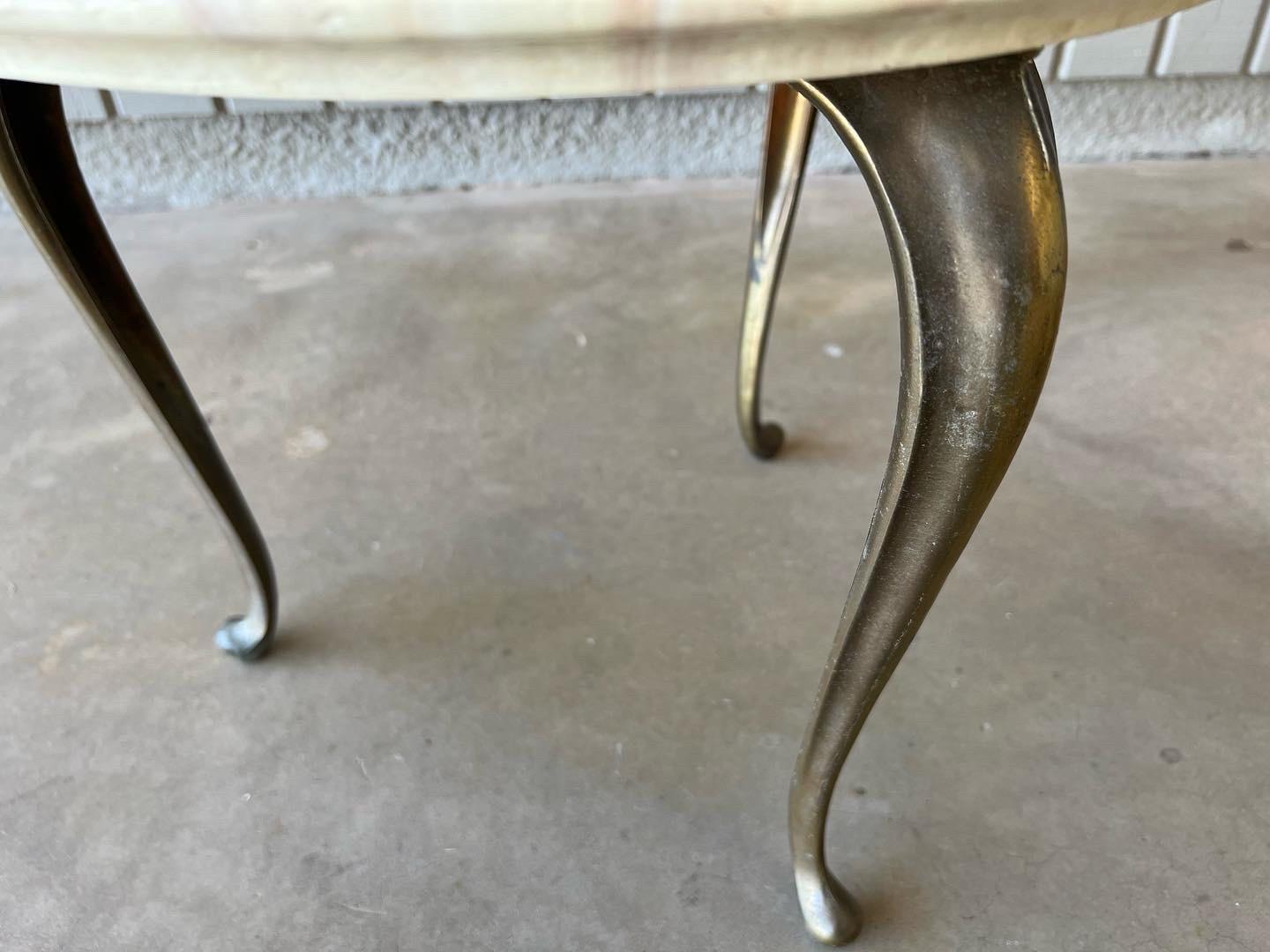 Pair of Marblecraft Hollywood Regency style side or end tables For Sale 3