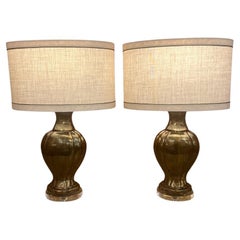Pair of Marbro Brass Table Lamps