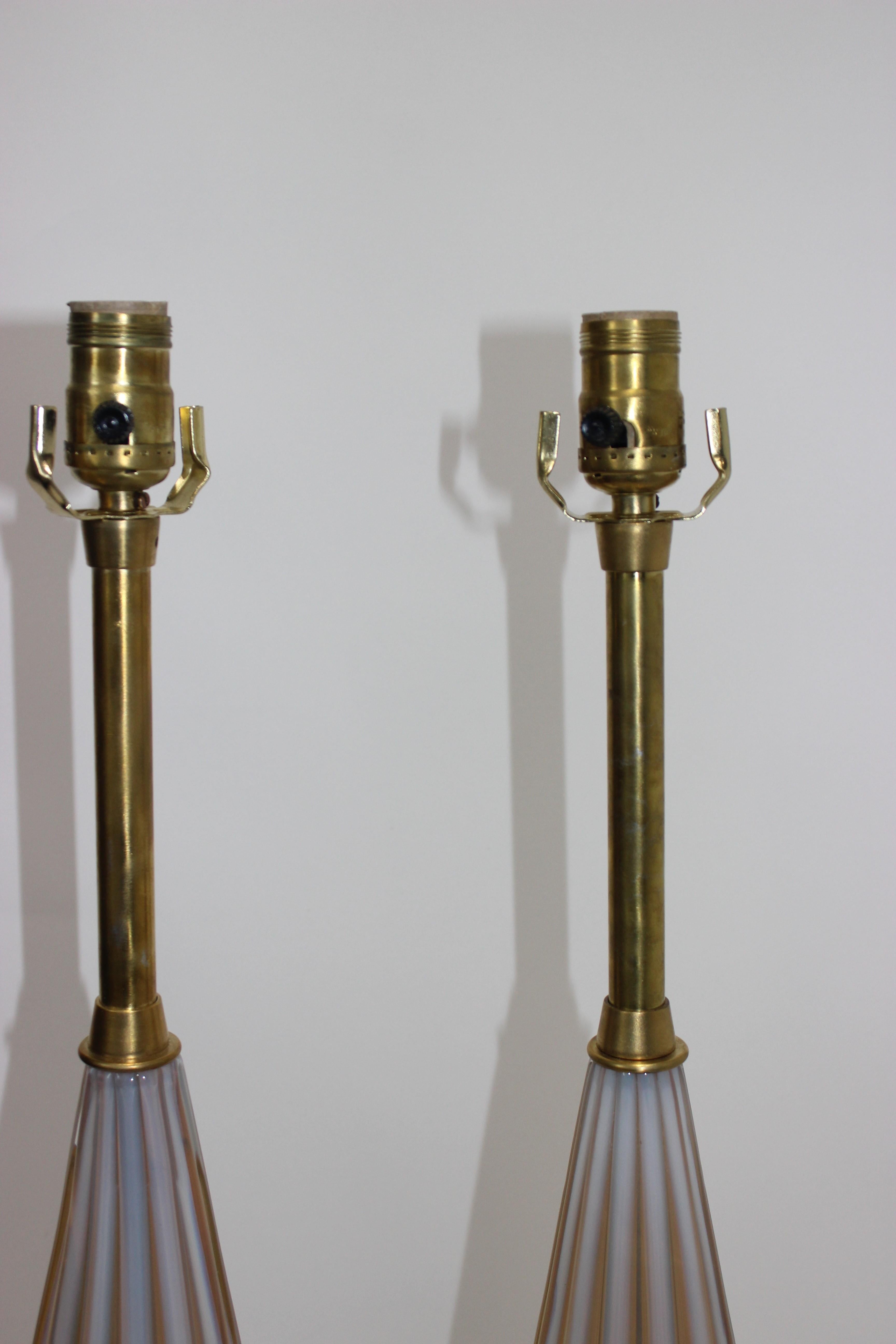 Zwei Seguso-Lampen aus Muranoglas für Marbro-Lampen im Zustand „Gut“ im Angebot in West Palm Beach, FL