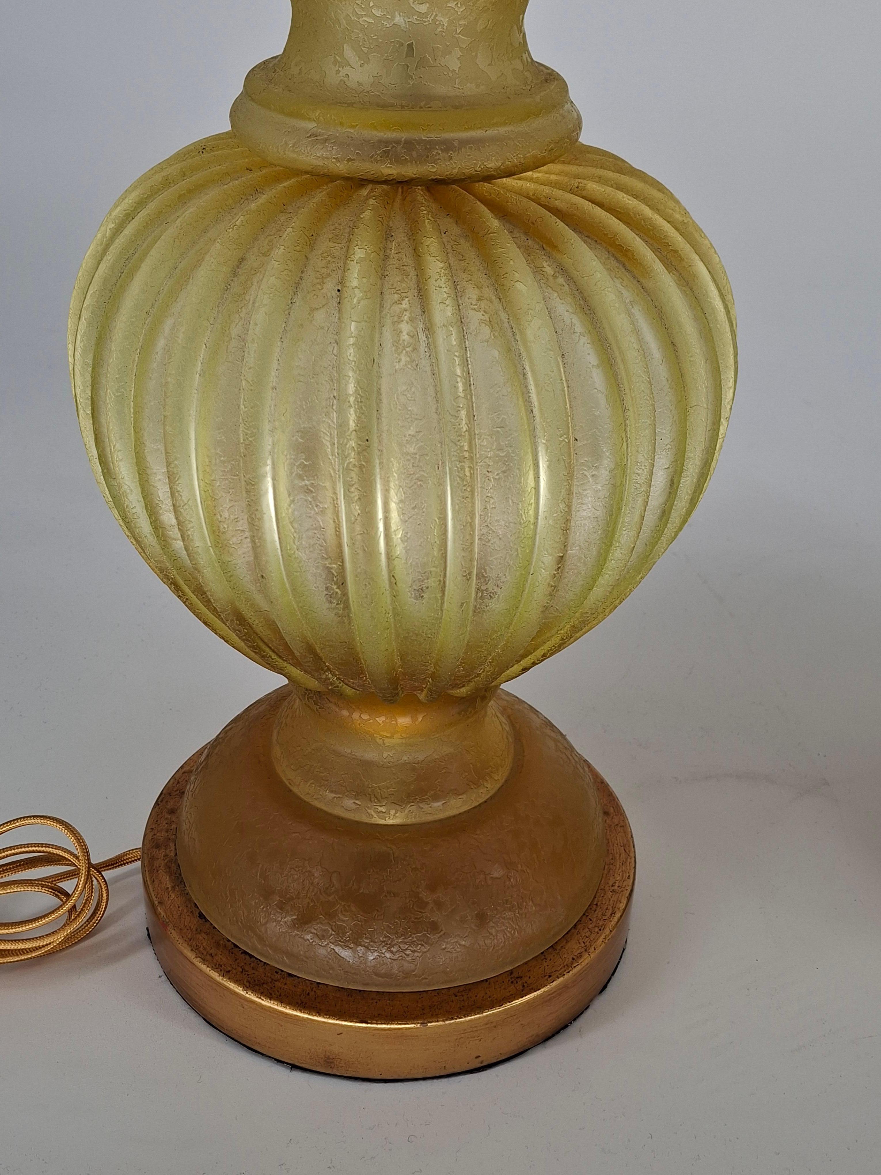 Verre Paire de lampes de table en verre ambré 