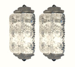 Pair of Marc Lalique "Séville" Crystal Wall Sconces, France, Designed 1947