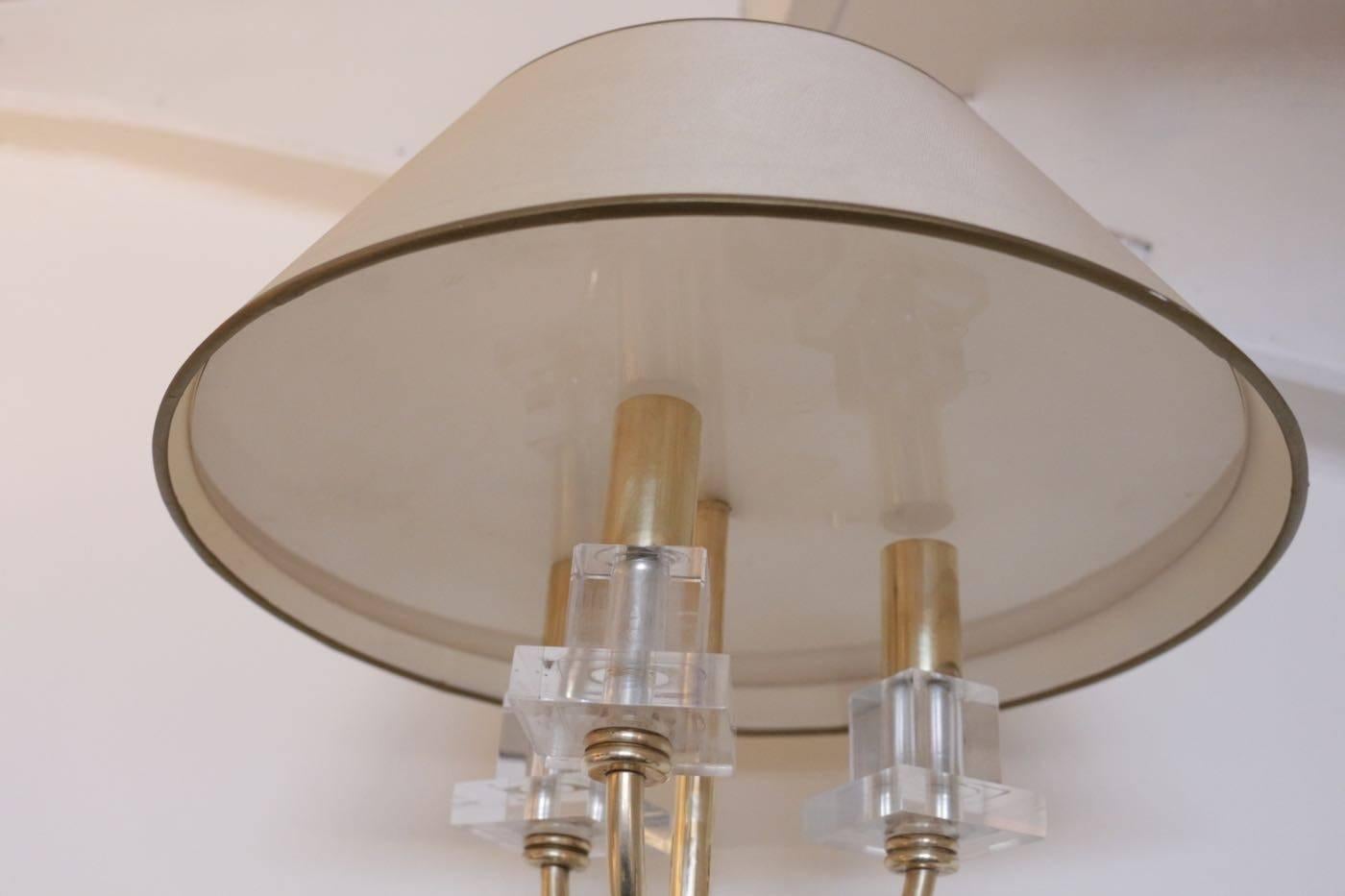 Elegant pair of Marcel Asselbur sconces, 1950s

Composed of a round wall support in brass 