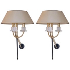 1950 Pair of Marcel Asselbur Sconces