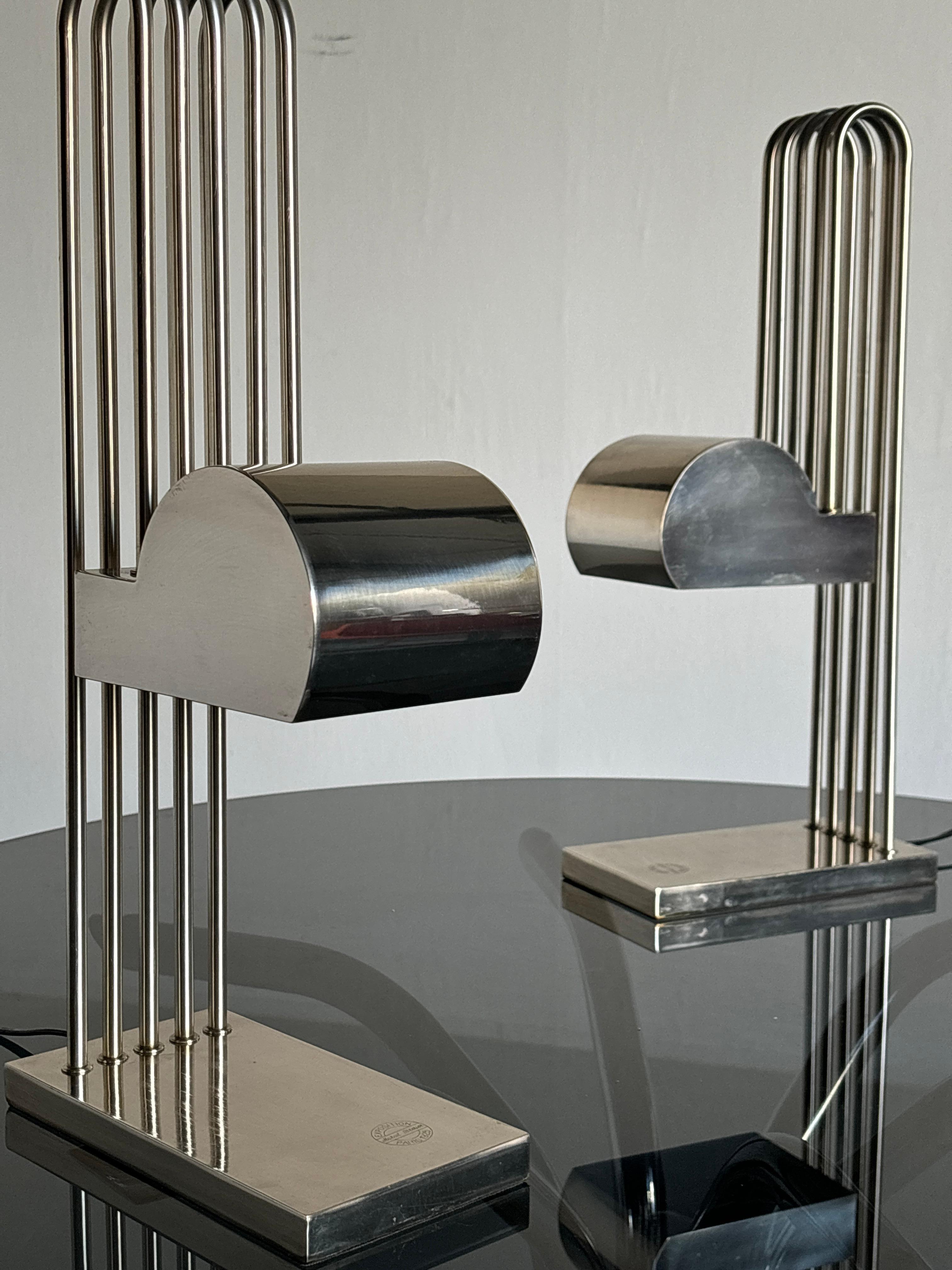 Pair of Marcel Breuer Art Deco Architectural Lamps, Paris Exposition In Good Condition For Sale In Zagreb, HR