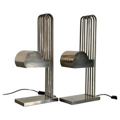 Pair of Marcel Breuer Art Deco Architectural Lamps, Paris Exposition