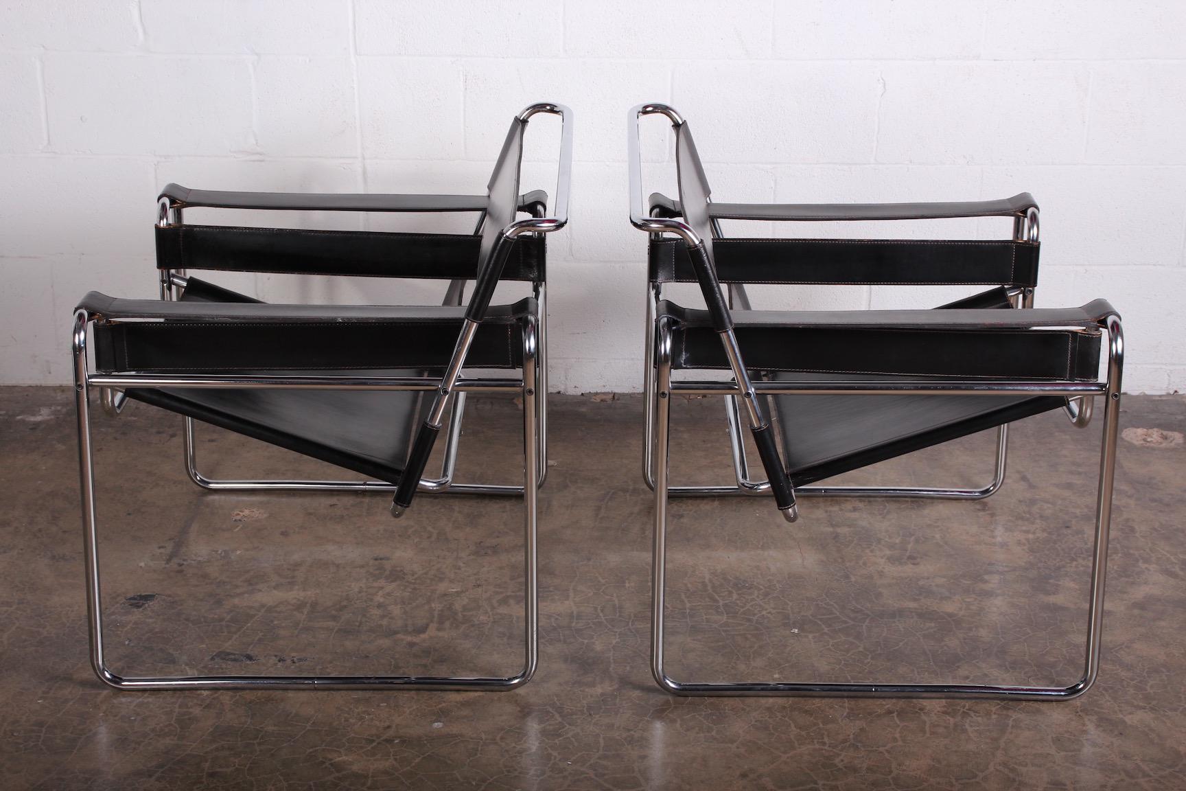 Late 20th Century Pair of Marcel Breuer B3 Wassily Chairs for Gavina Knoll, 1971