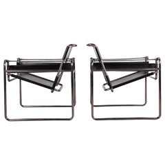 Vintage Pair of Marcel Breuer B3 Wassily Chairs for Gavina Knoll, 1971