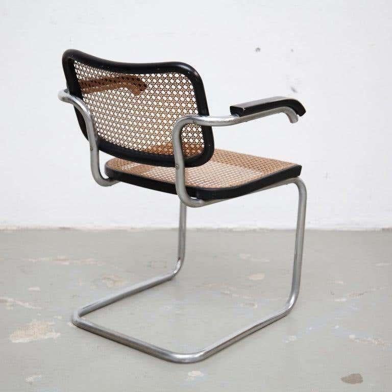Mid-Century Modern Pair of Marcel Breuer B64 Design Cesca Chairs by Gavina, circa 1960 For Sale