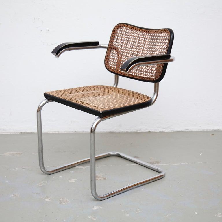 Italian Pair of Marcel Breuer B64 Design Cesca Chairs by Gavina, circa 1960