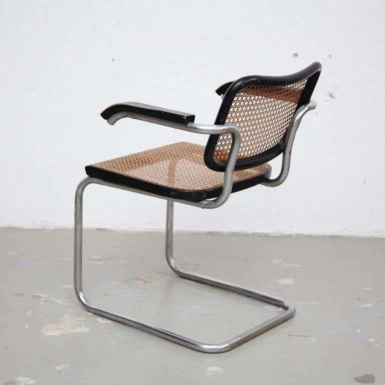 Italian Pair of Marcel Breuer B64 Design Cesca Chairs by Gavina, circa 1960 For Sale
