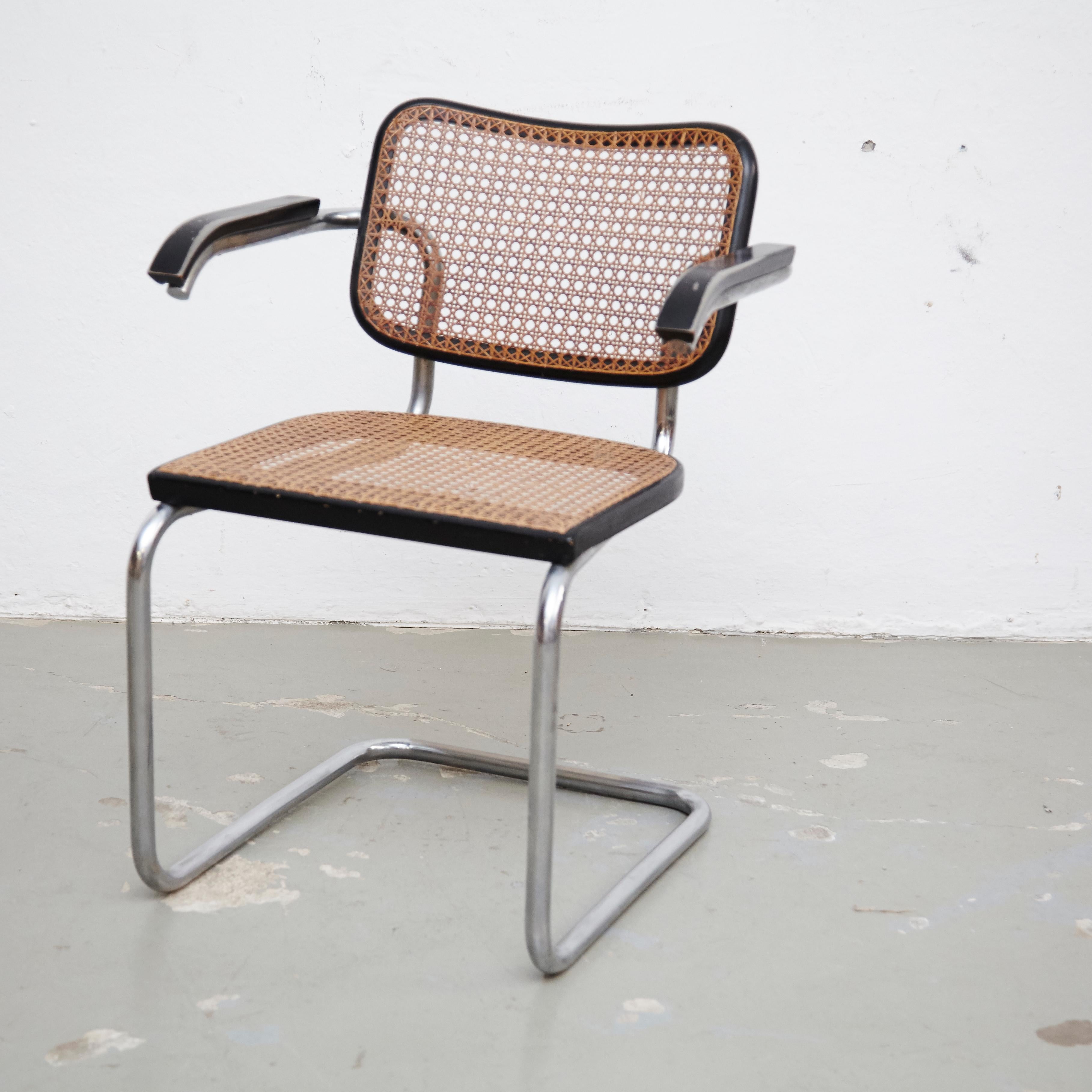 Pair of Marcel Breuer B64 Design Cesca Chairs by Gavina, circa 1960 In Good Condition In Barcelona, Barcelona