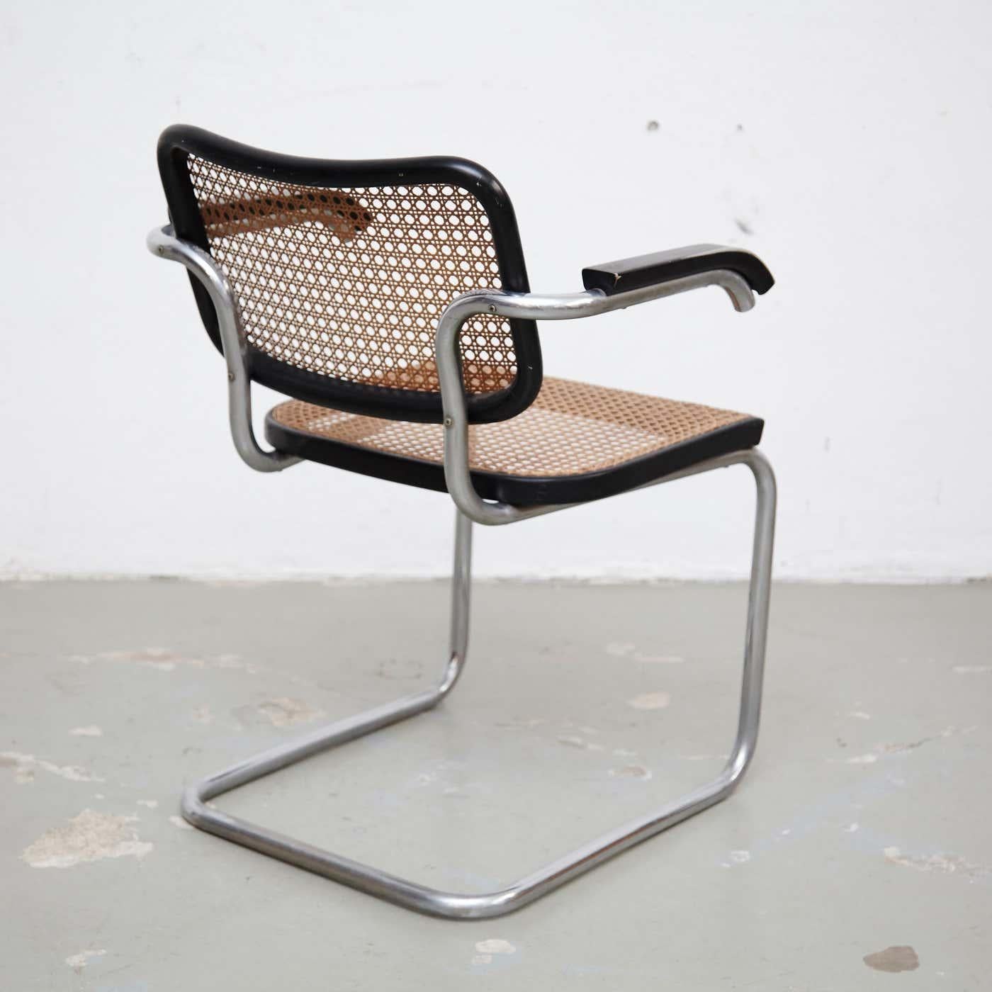 Métal Paire de chaises Marcel Breuer Design/One Cesca par Gavina, circa 1960 en vente
