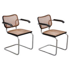 Pair of Marcel Breuer B64 Design Cesca Pair of Chairs by Gavina, circa 1960