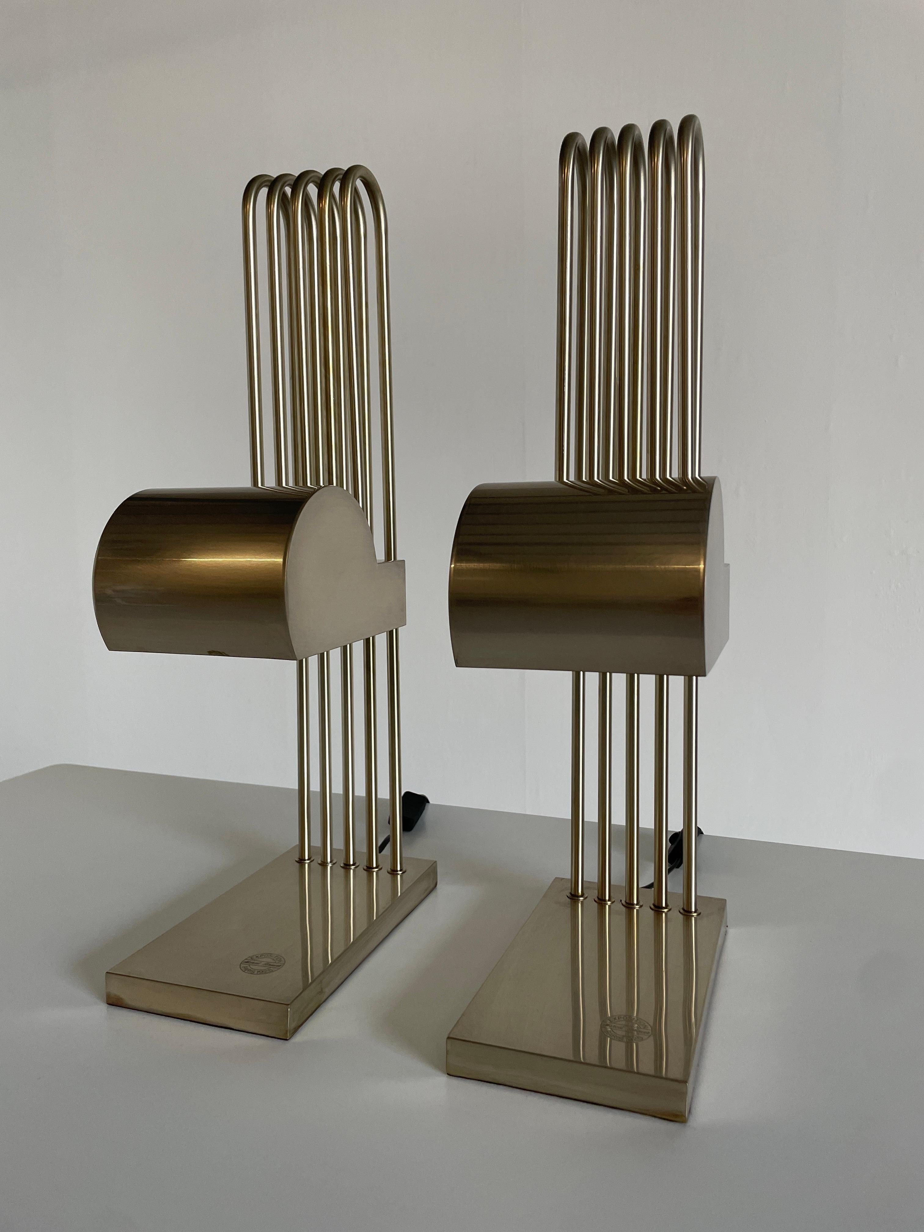 Pair of Marcel Breuer Bauhaus Table Lamps for the Paris Exhibition 1925, France In Good Condition In Zagreb, HR