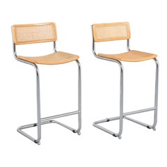 Pair of Marcel Breuer Cesca Bar Stools