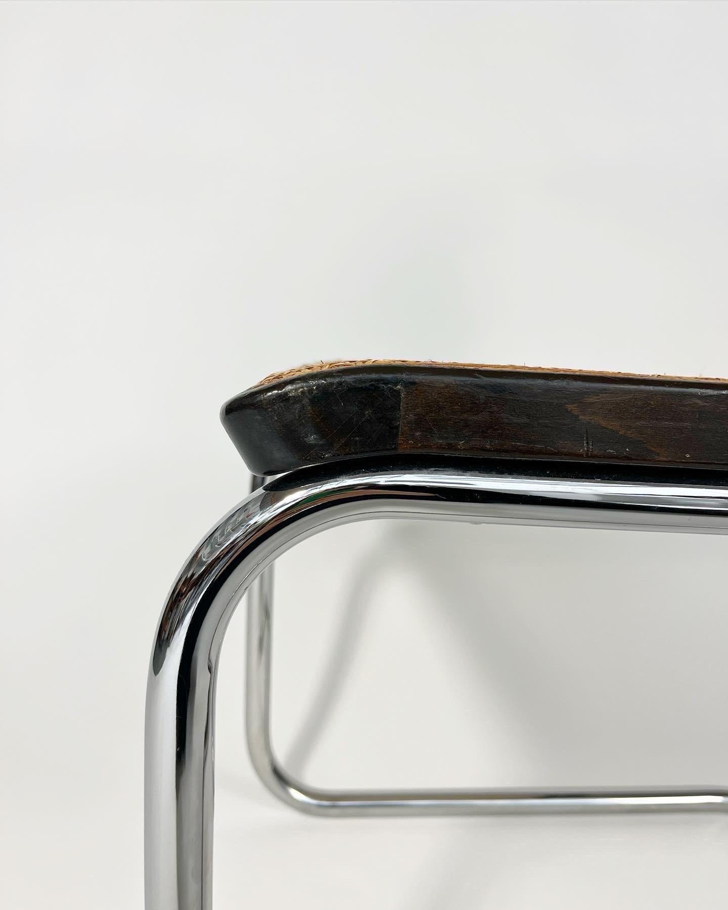 Pair of Marcel Breuer Cesca Chairs Thonet Cantilever Chairs Woven Cane Chrome 6