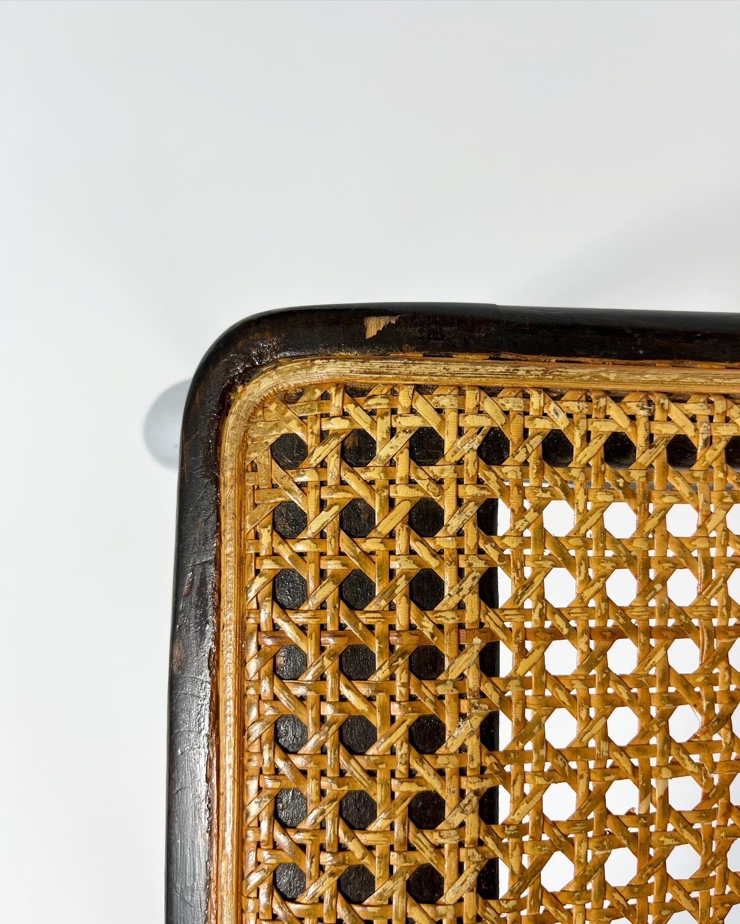 Pair of Marcel Breuer Cesca Chairs Thonet Cantilever Chairs Woven Cane Chrome 8