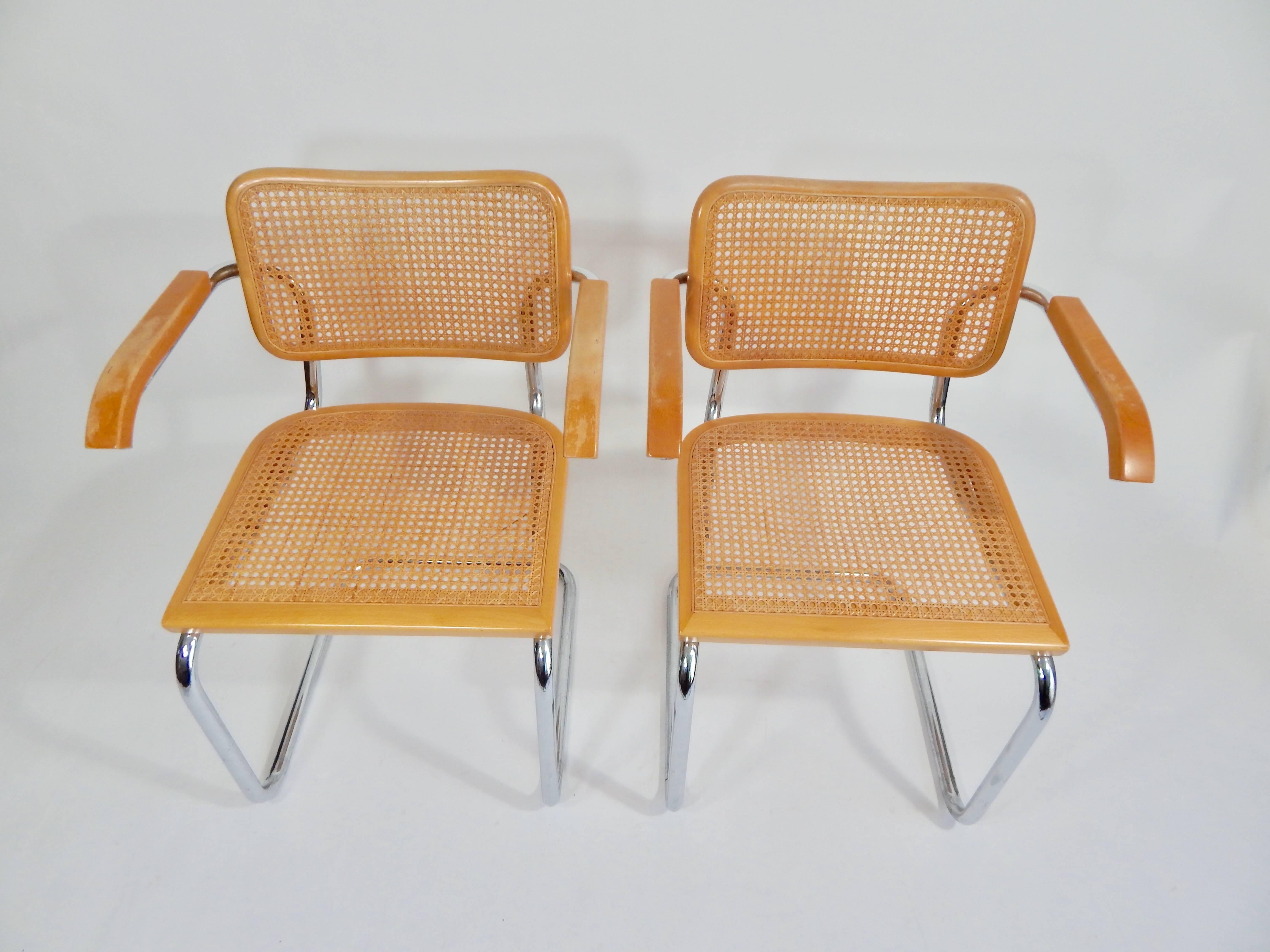 20th Century Pair of Marcel Breuer Cesca Chairs, 1970s