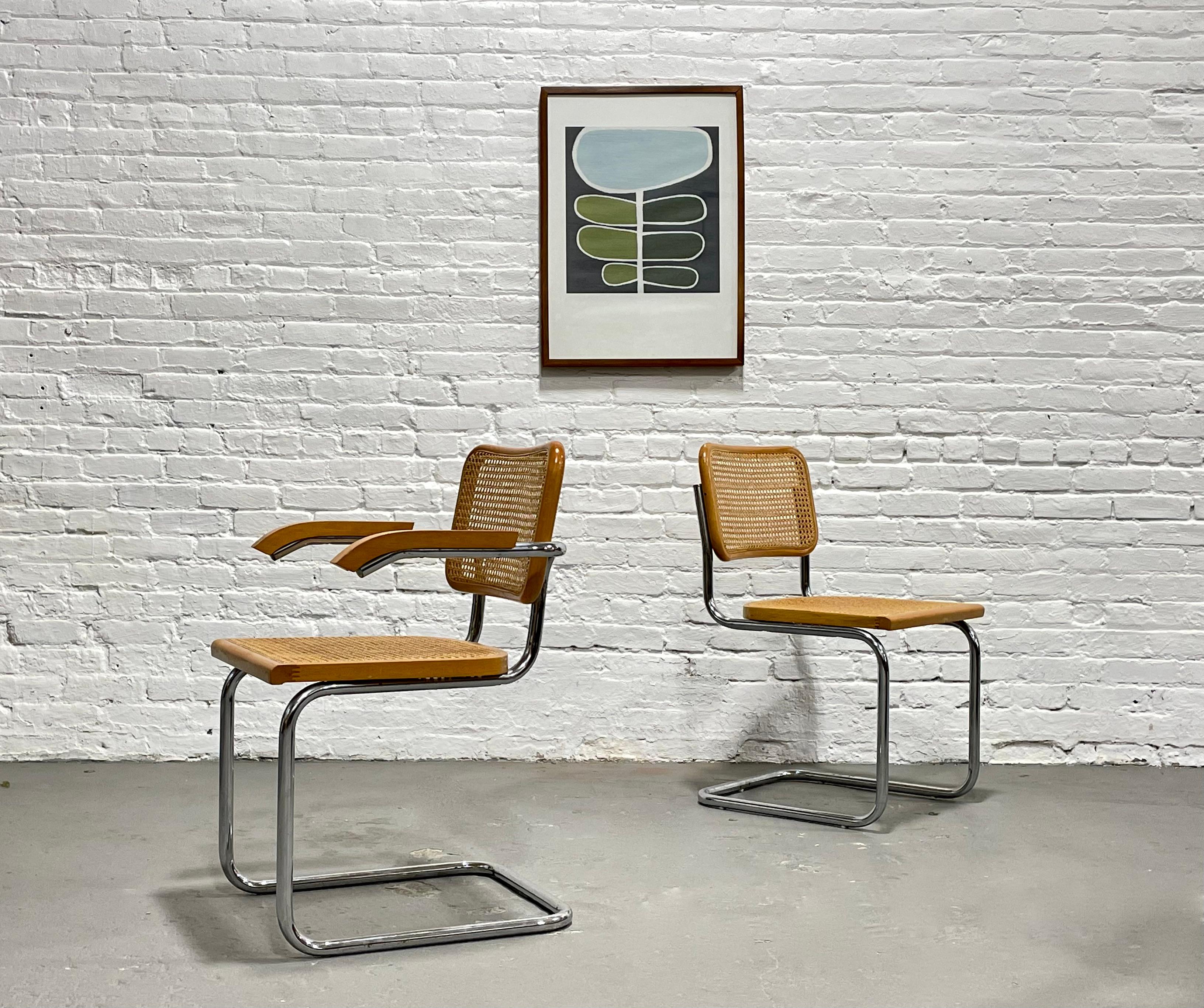 Paire de chaises de salle à manger Marcel Breuer de style CESCA, mi-siècle moderne en vente 3