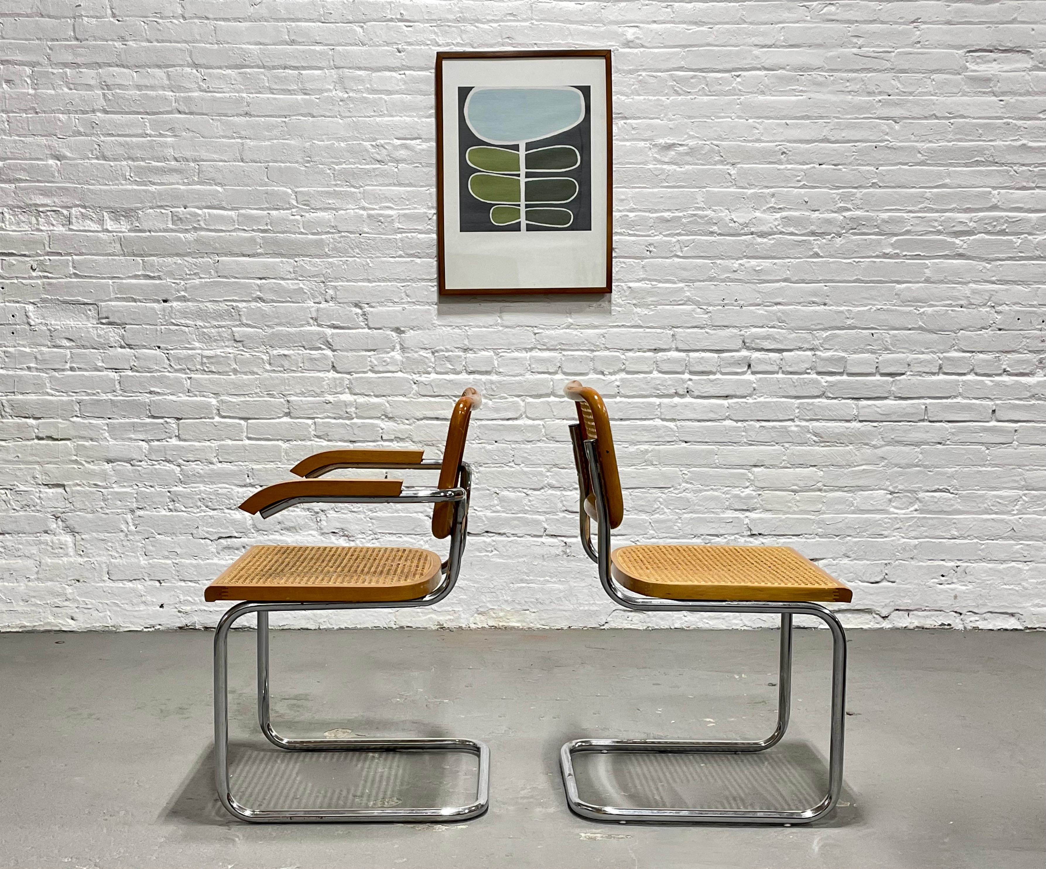 Pair of Marcel Breuer CESCA styled Mid Century Modern DINING CHAIRS For Sale 5