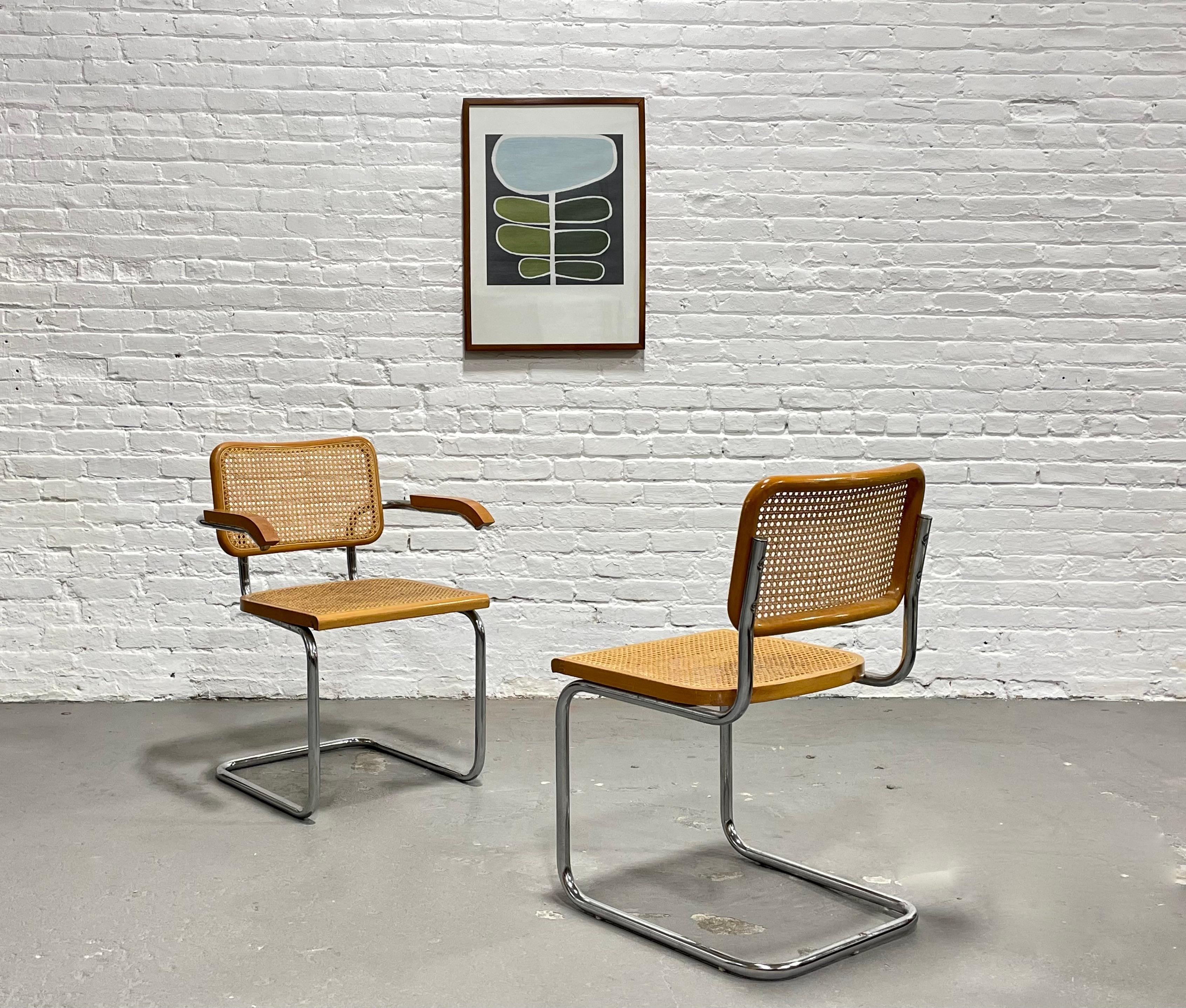 Pair of Marcel Breuer CESCA styled Mid Century Modern DINING CHAIRS For Sale 7