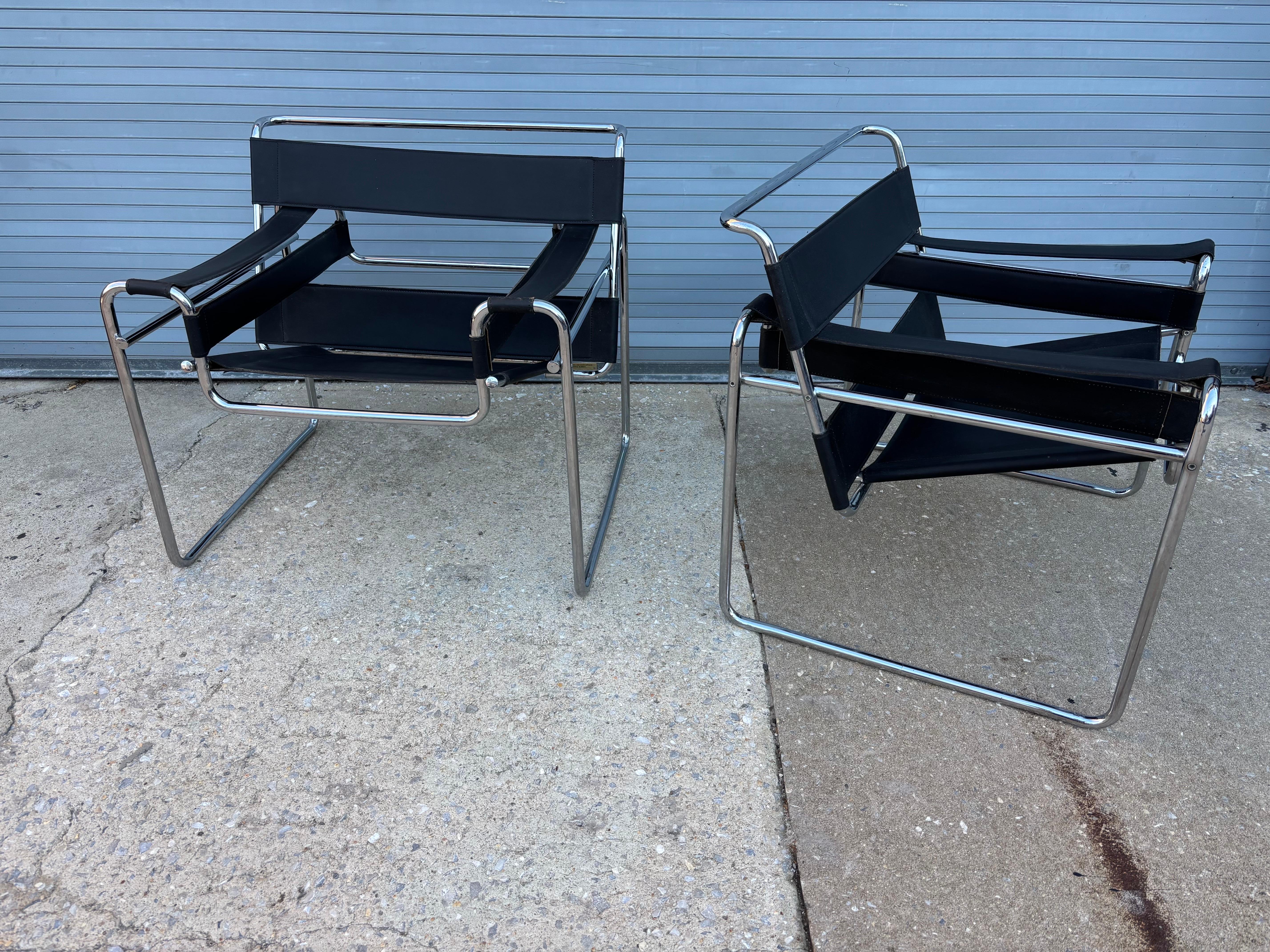 Pair of Marcel Breuer Italian Wassily Chairs 4