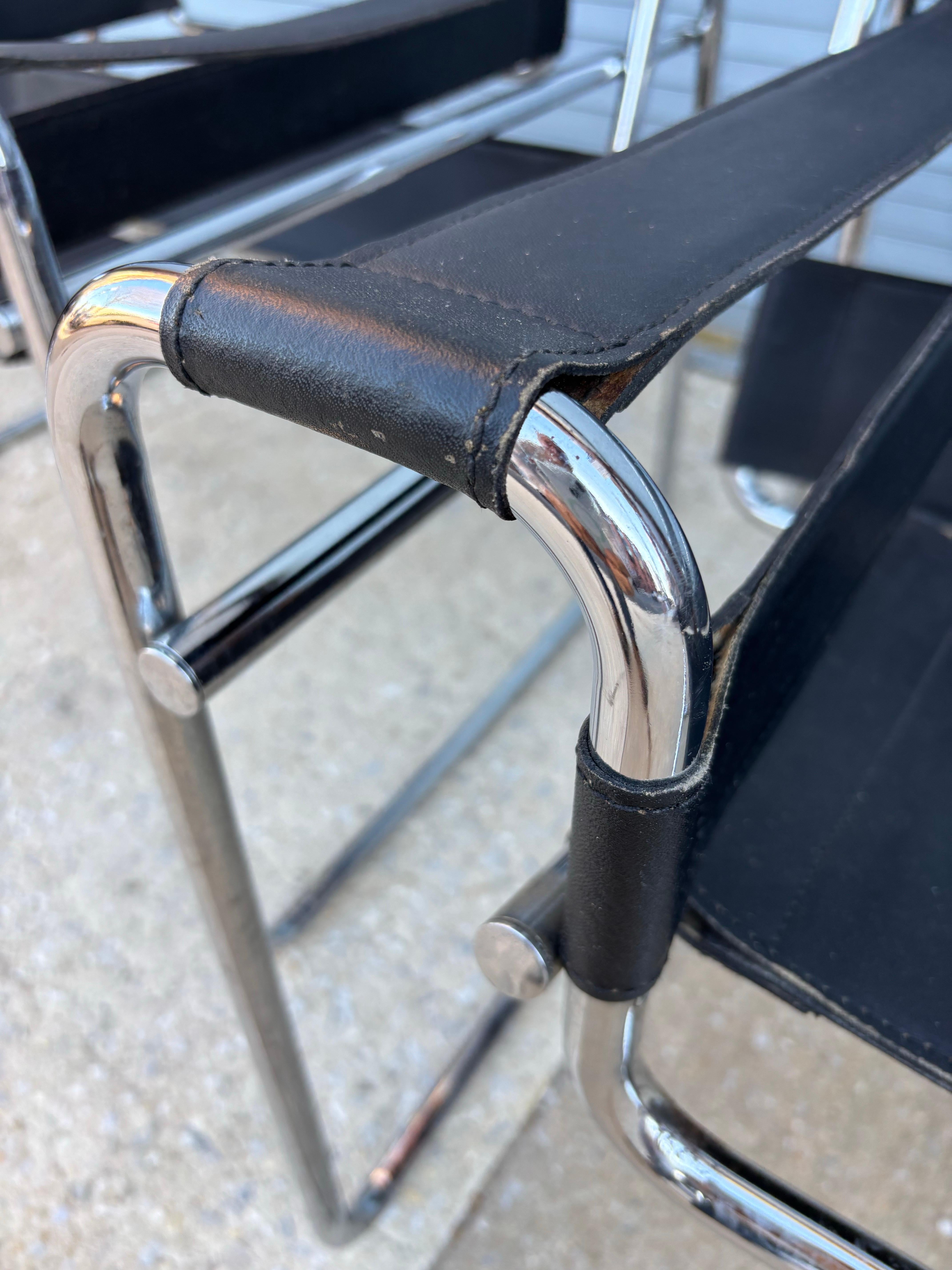Pair of Marcel Breuer Italian Wassily Chairs 2