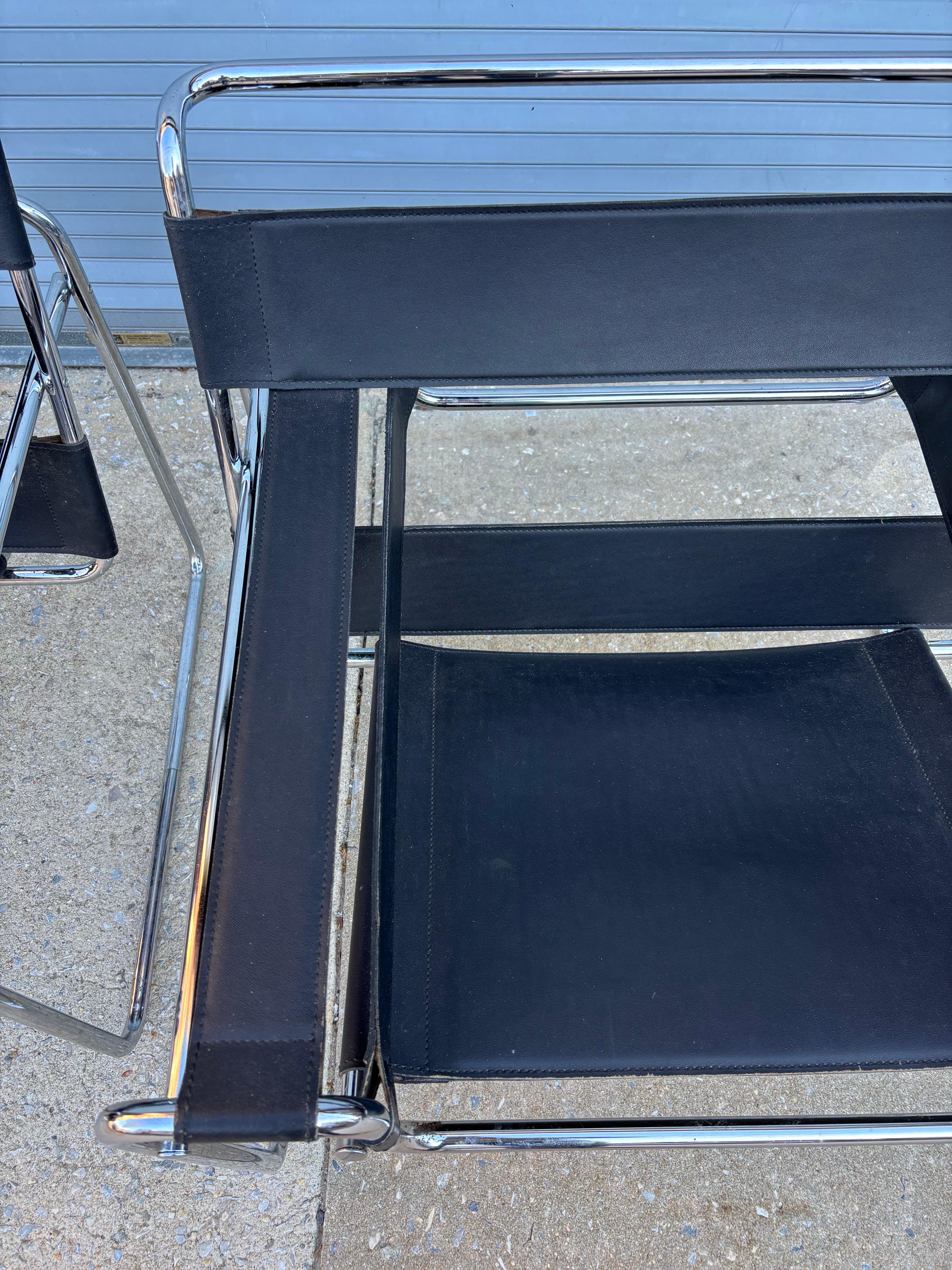 Pair of Marcel Breuer Italian Wassily Chairs 3