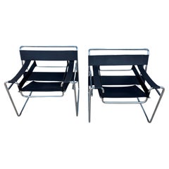 Coppia di sedie italiane Wassily di Marcel Breuer