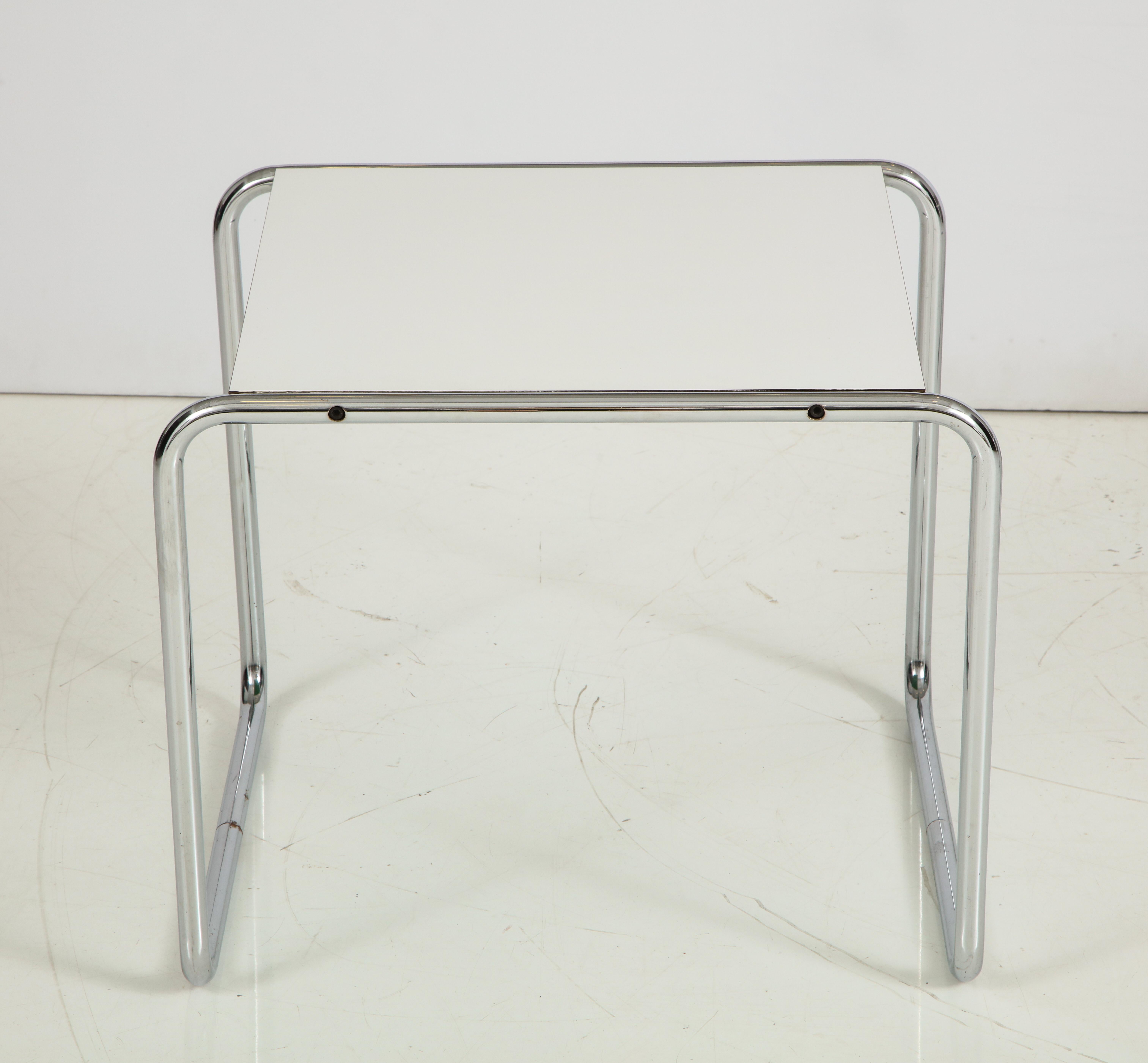 Late 20th Century Pair of Marcel Breuer Tubular Steel Side Tables or Stools for Knoll