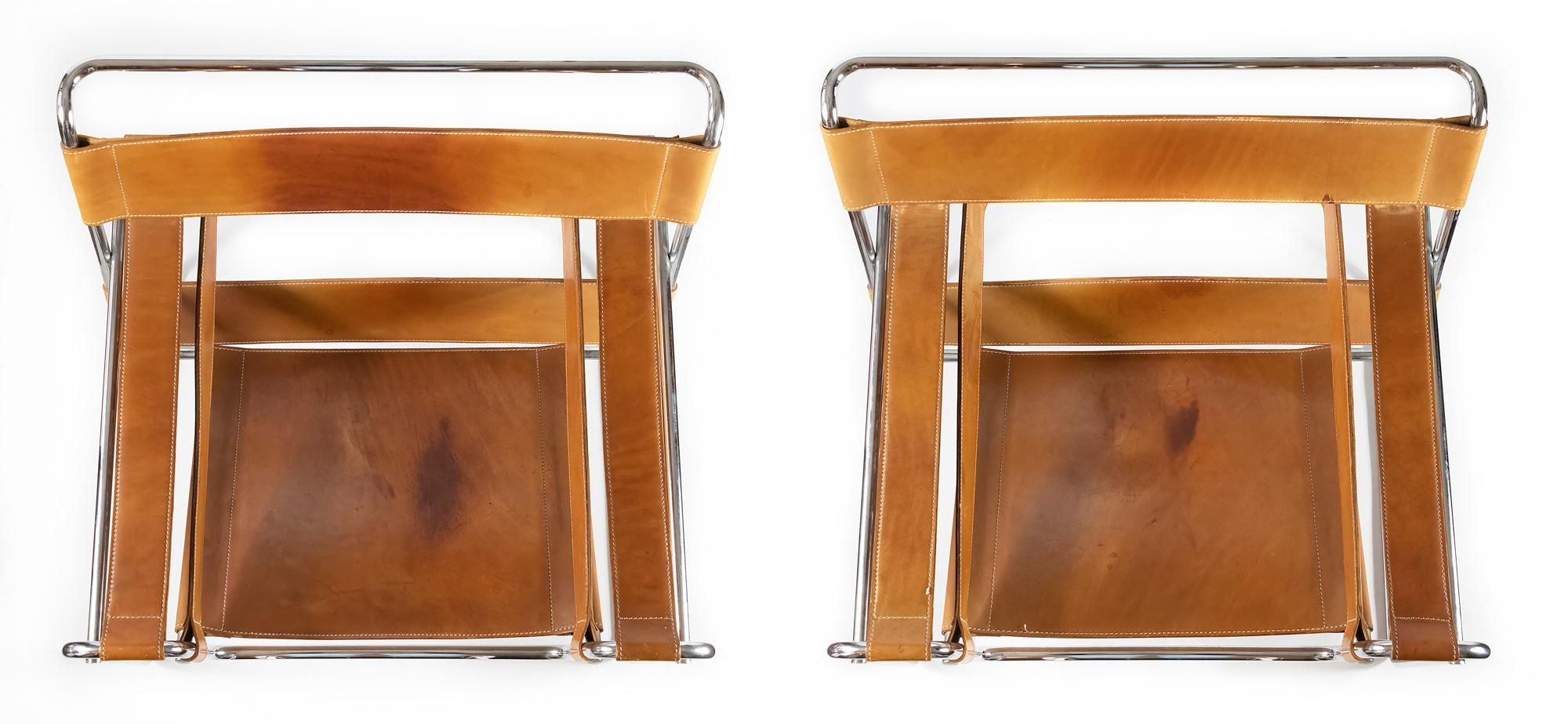 Leather Pair of Marcel Breuer Wassily Chairs