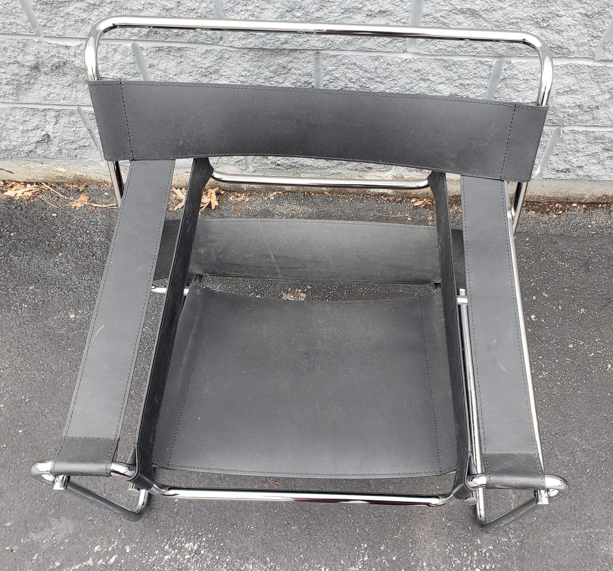 italien Paire de fauteuils de salon de style Marcel Brewer Wassily, vers 1990
