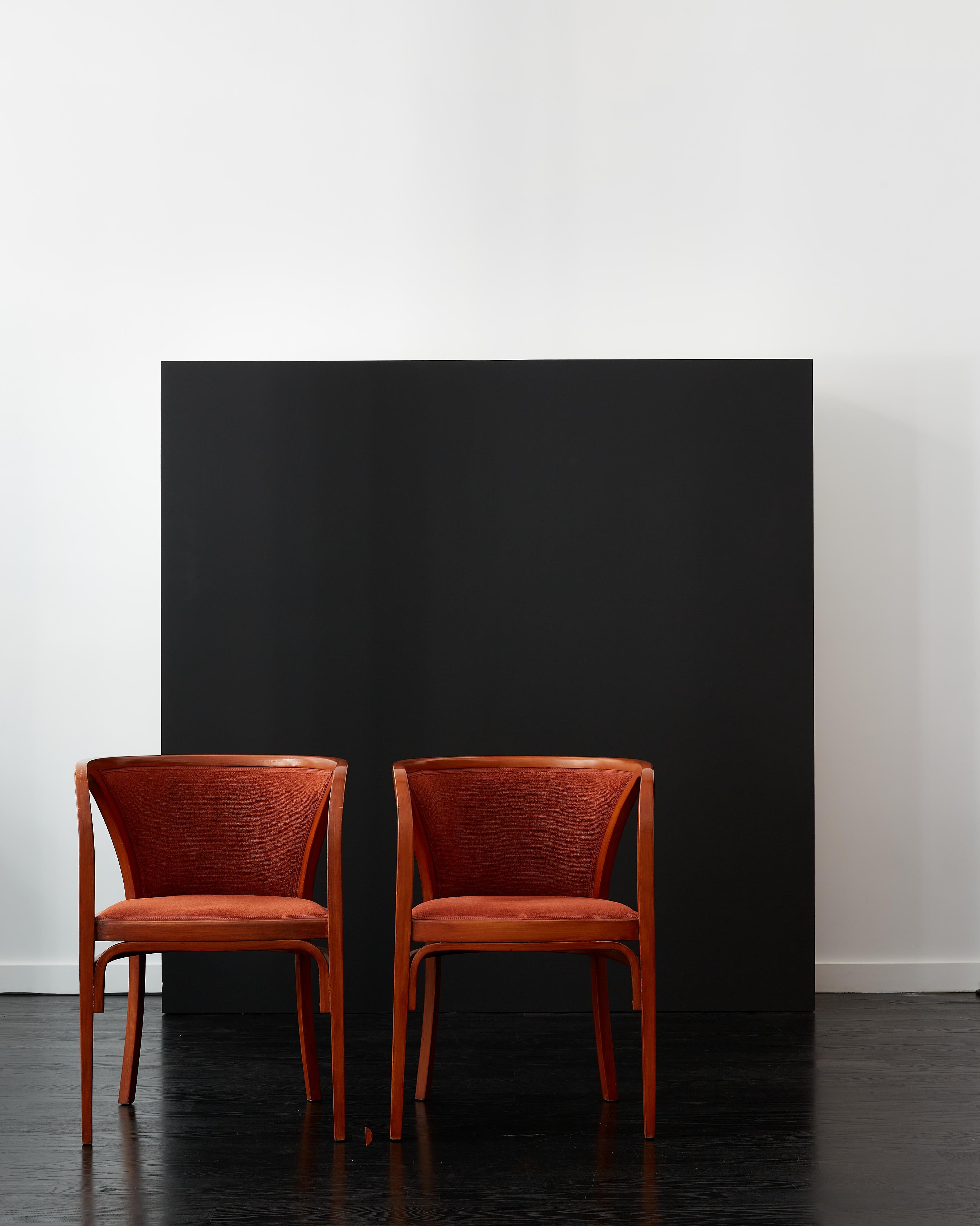Fabric Pair of Marcel Kammerer chairs for Thonet c. 1910
