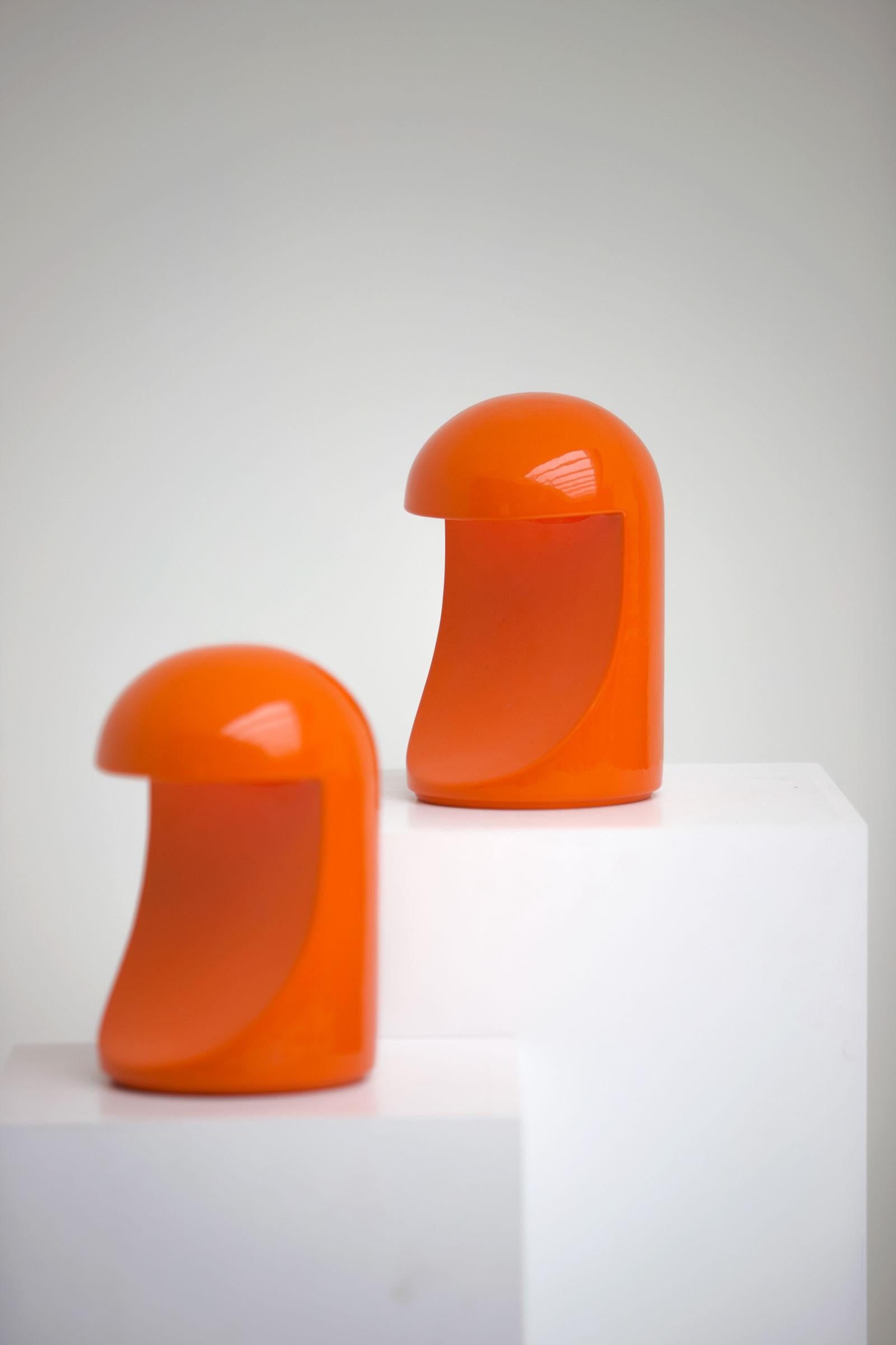 Modern Pair of Marcello Cuneo Longobarda Ceramic Table Lamps