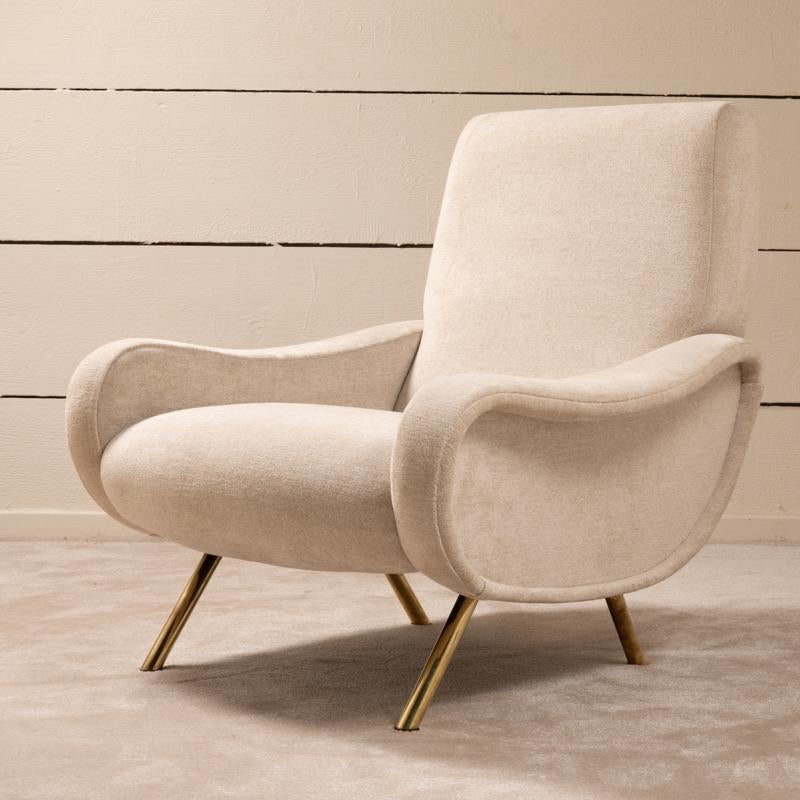 Schöne Paar italienische Sessel Model Lady, vollständig restauriert Stoff und High-End-Finishes.
Design von Marco Zanuso - Originalausgabe von Arflex.
Italien um 1960.

Breite : 79 cm - 31,10 po
Tiefe : 88 cm - 34,65 po
Höhe : 78 cm - 30,71 po