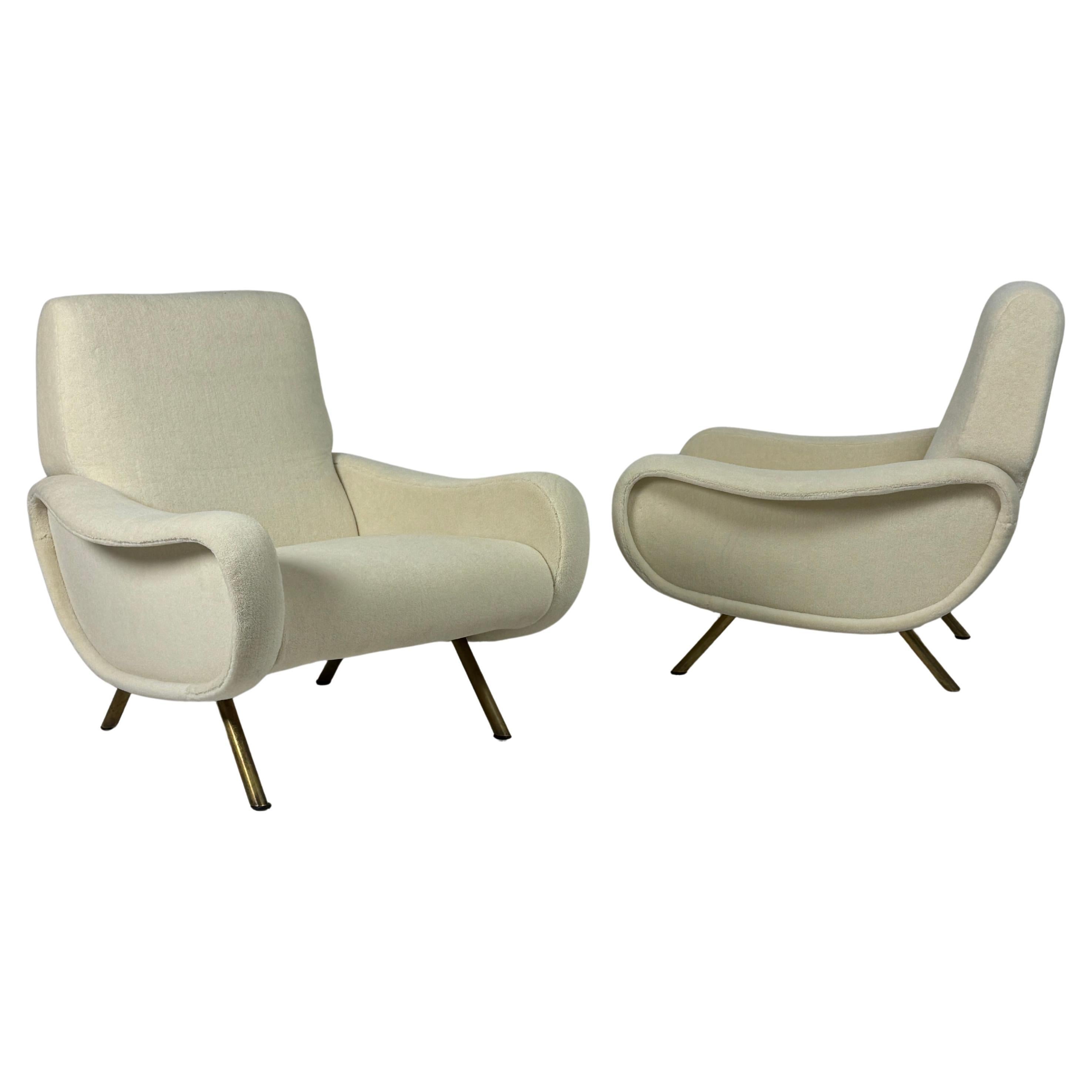 Pair of Marco Zanuso Lady Chair Arflex Old Edition im Angebot